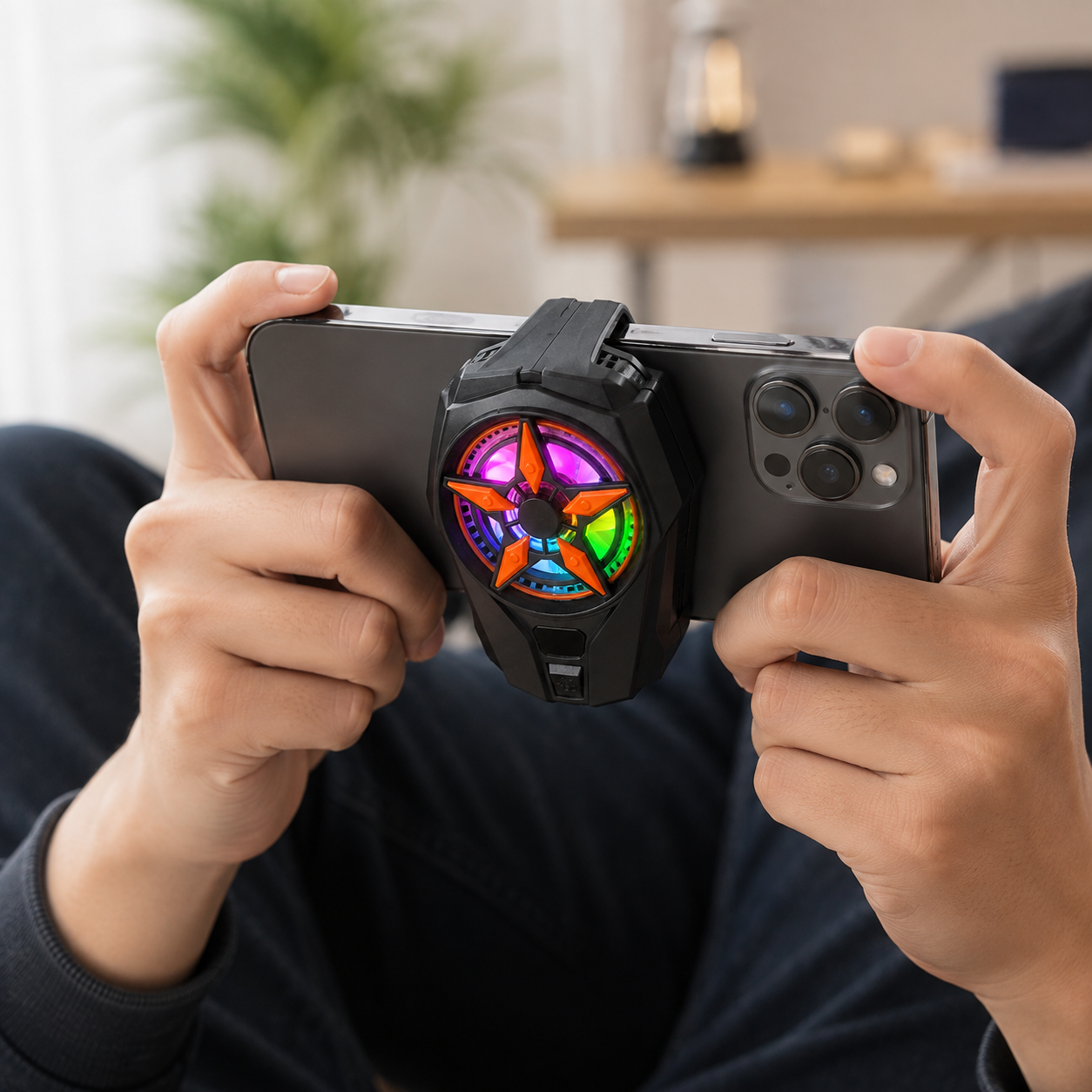 SL-09 Telefon Soğutucu Yarı İletken Hızlı Soğutma Güçlü Fan RGB Aydınlatmalı Dijital Göstergeli Mobil Oyun Soğutucu