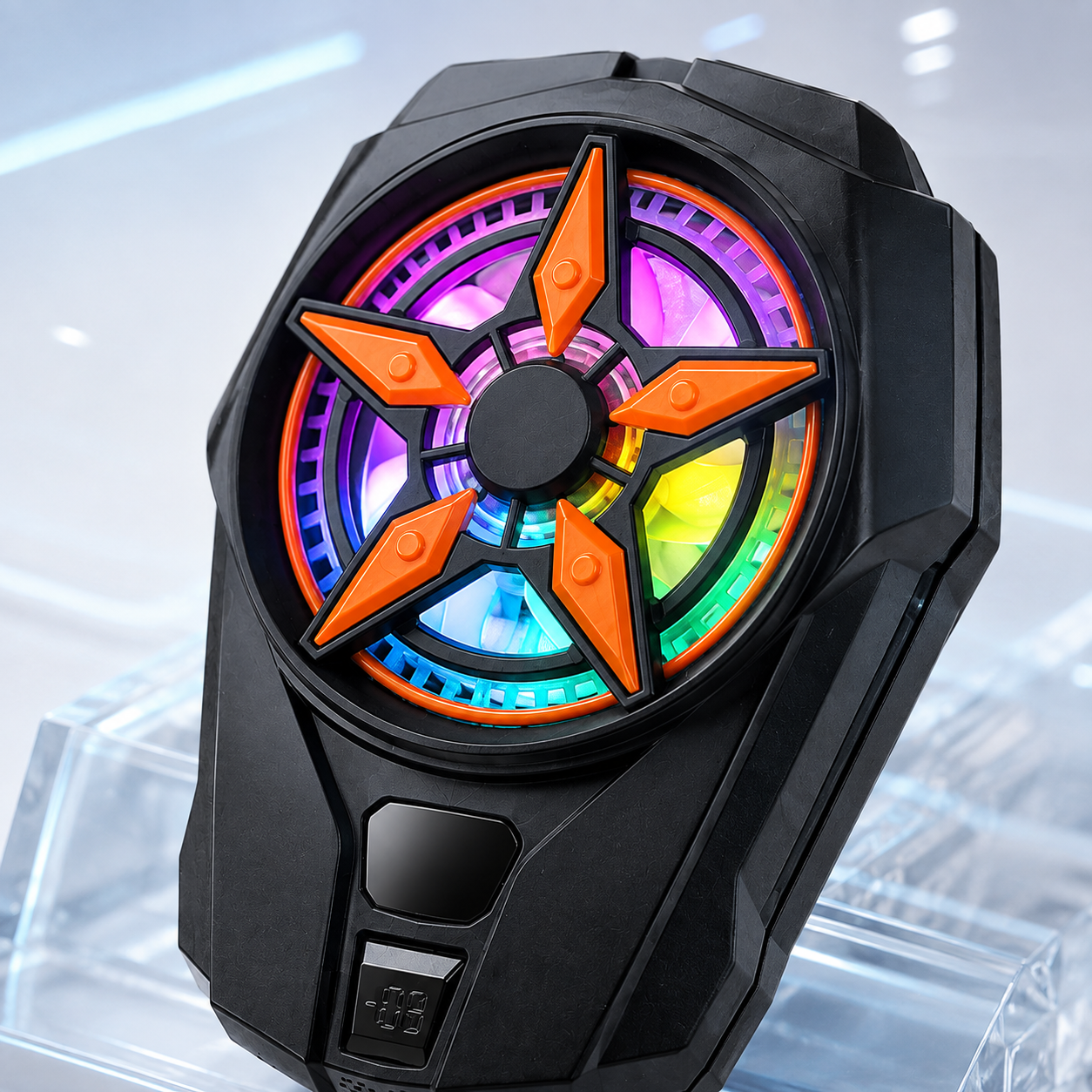 SL-09 Telefon Soğutucu Yarı İletken Hızlı Soğutma Güçlü Fan RGB Aydınlatmalı Dijital Göstergeli Mobil Oyun Soğutucu