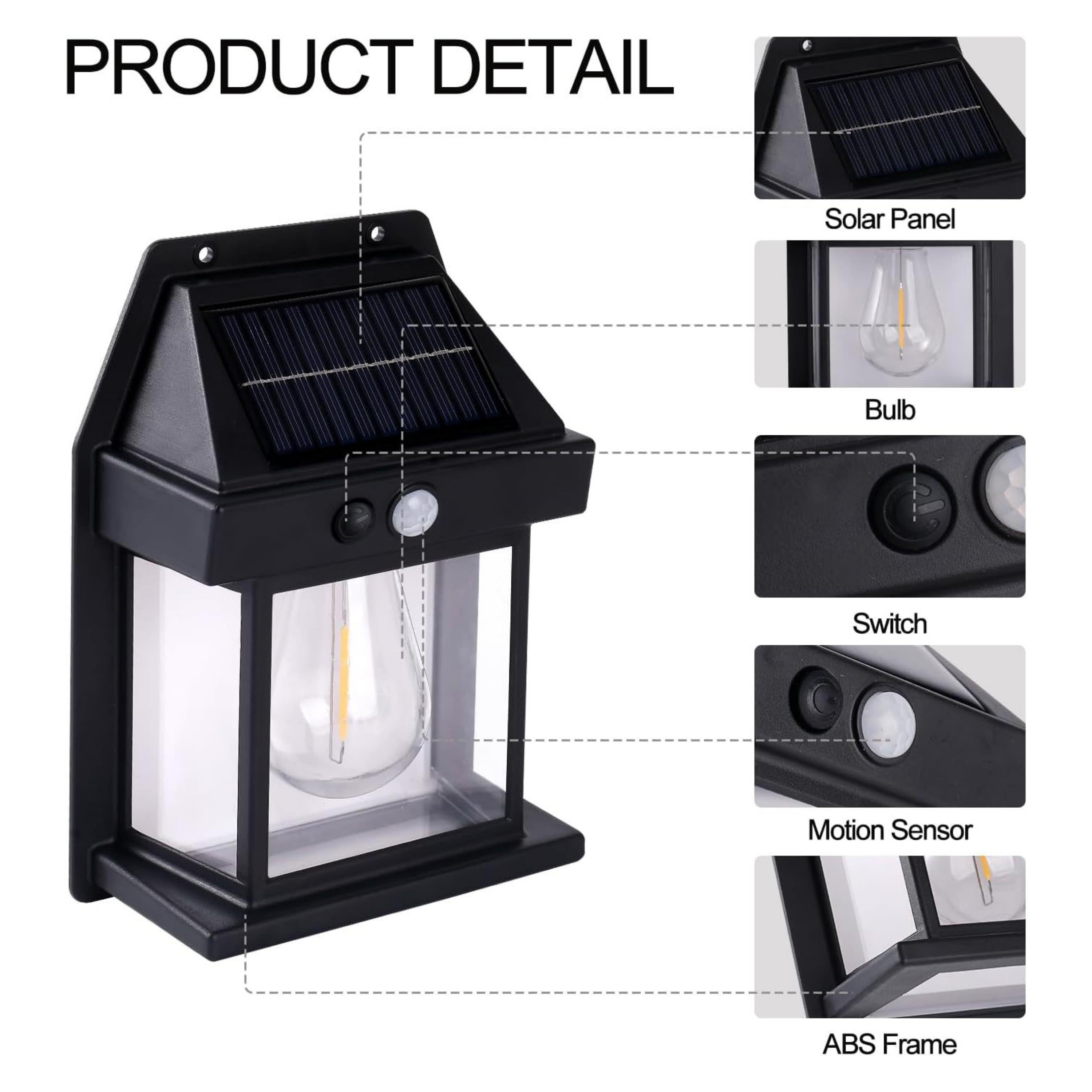Solar Enerji ile Çalışan Hareket Sensörlü Dış Mekan Duvar Lambası 888  Güneş Paneli Şarjlı Su Geçirmez Işık Bahçe Aydınlatması Otomatik Sensörlü Solar Wall Lamp