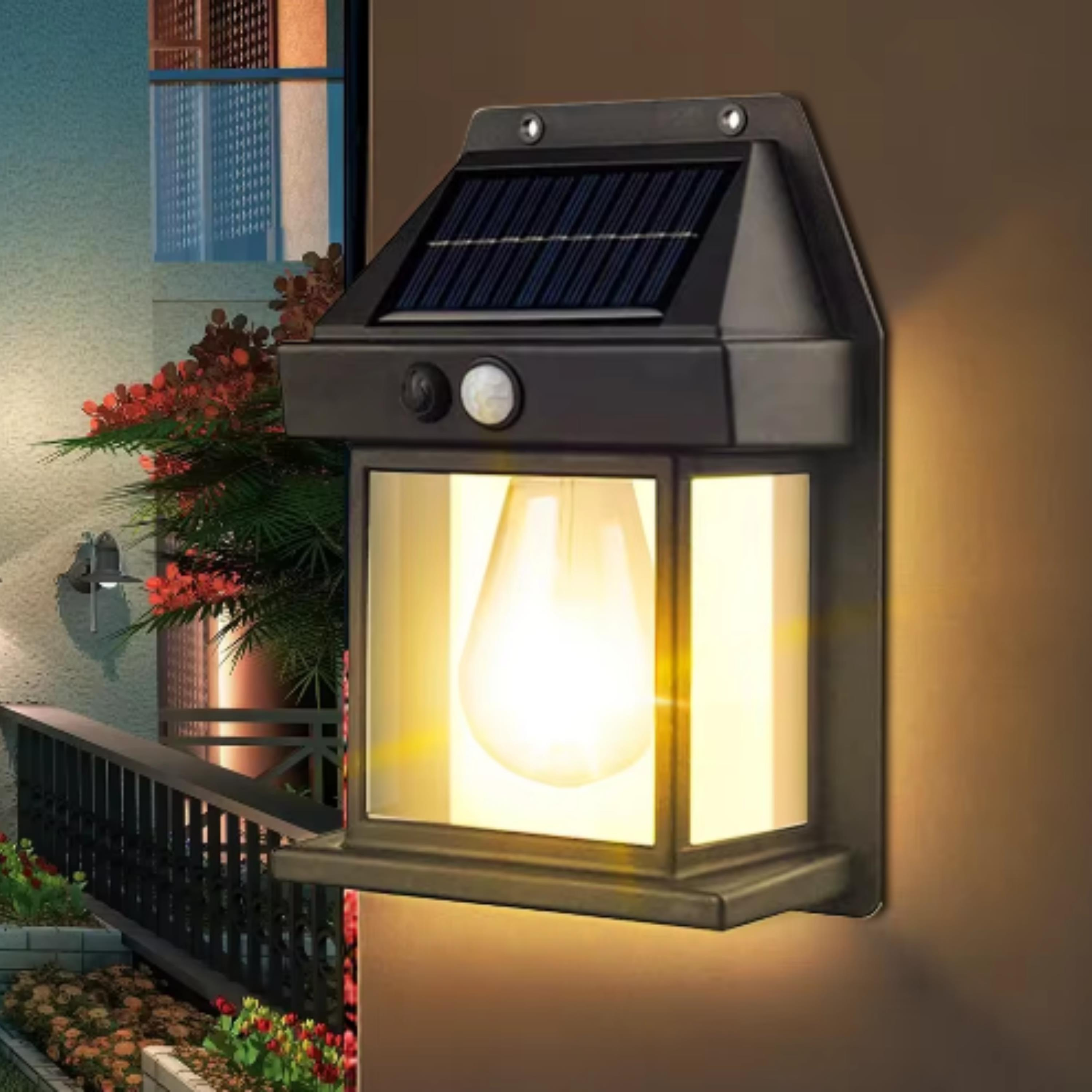 Solar Enerji ile Çalışan Hareket Sensörlü Dış Mekan Duvar Lambası 888  Güneş Paneli Şarjlı Su Geçirmez Işık Bahçe Aydınlatması Otomatik Sensörlü Solar Wall Lamp