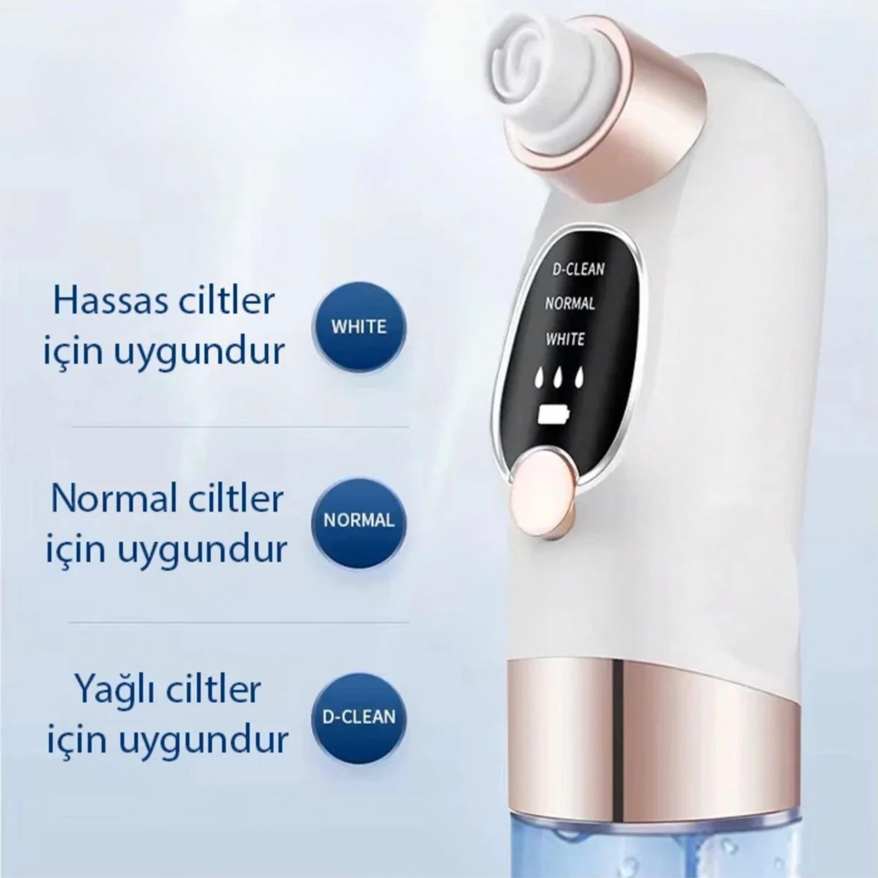 Su Hazneli Şarjlı Siyah Nokta Temizleme Cihazı