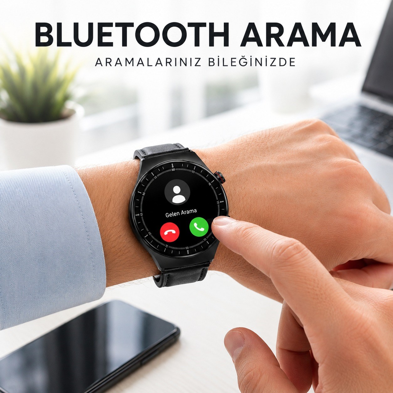 SW-32 Akıllı Saat Super AMOLED Ekran Bluetooth Arama Konuşma Nabız Adım Uyku Takibi Spor Modlu 3 Kordonlu Smart Watch