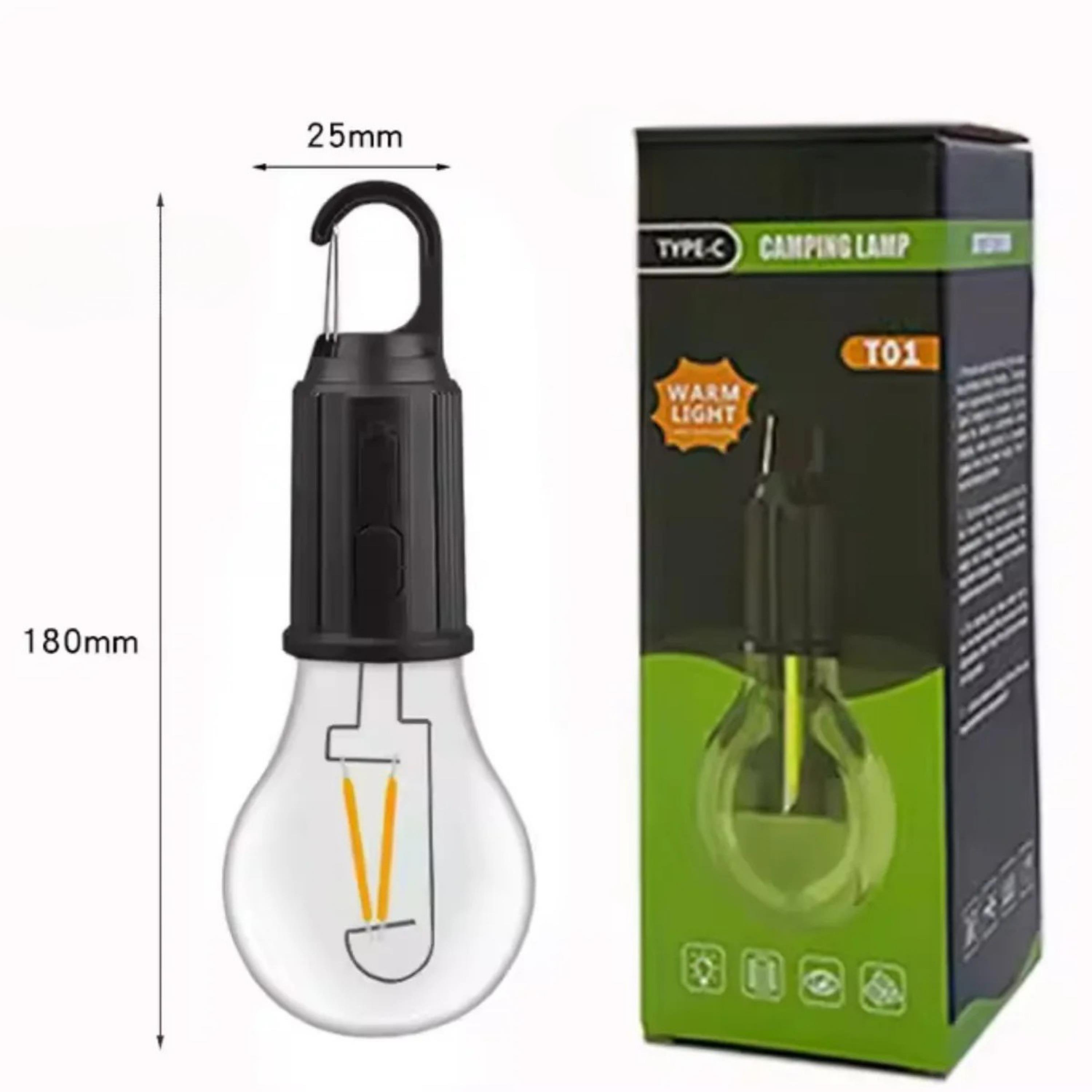 T01 Kamp Lambası 10W Askılı Kırılmaz Led Işık Usb Şarjlı Suya Dayanıklı Led Ampul
