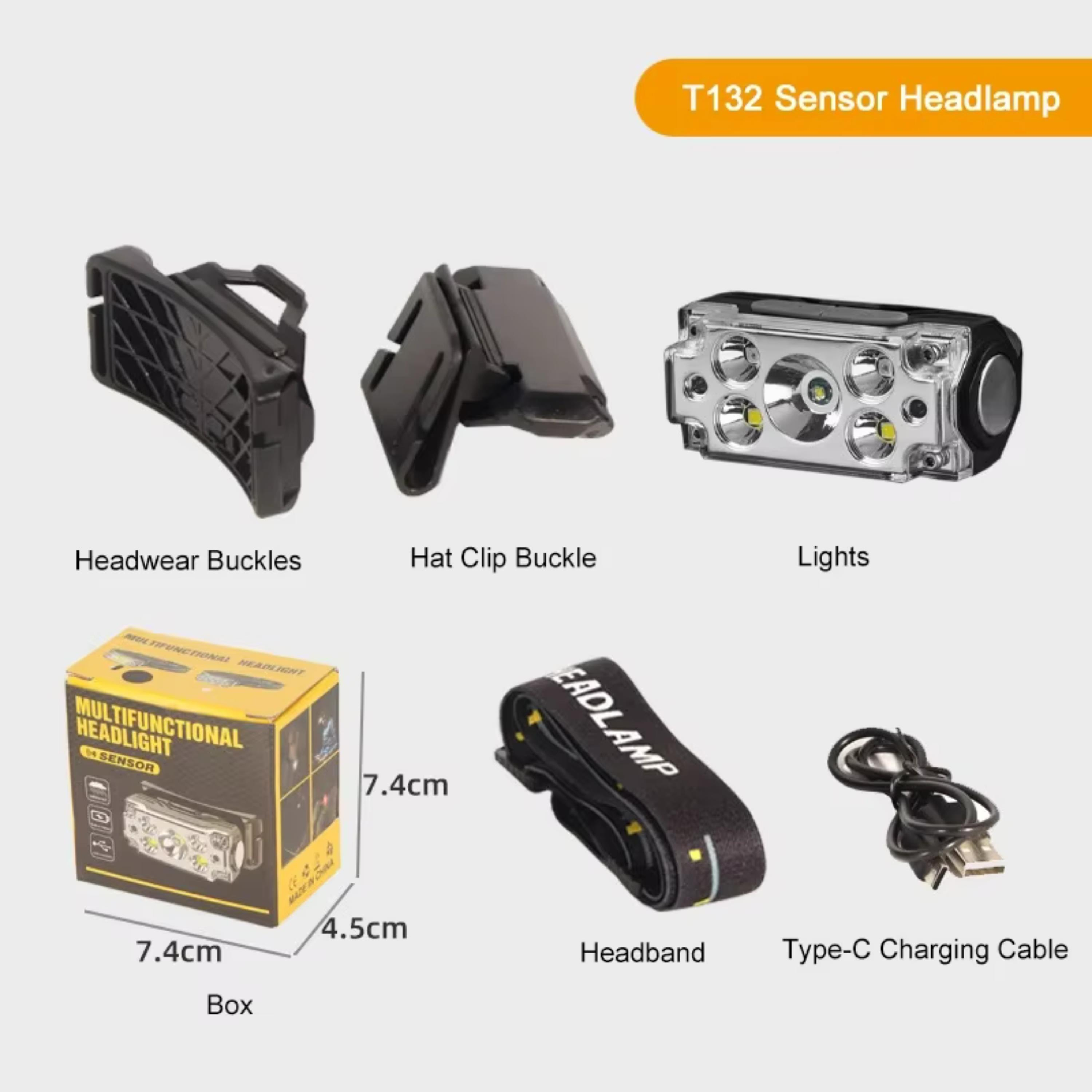 T132 Çok Fonksiyonlu Kafa Lambası