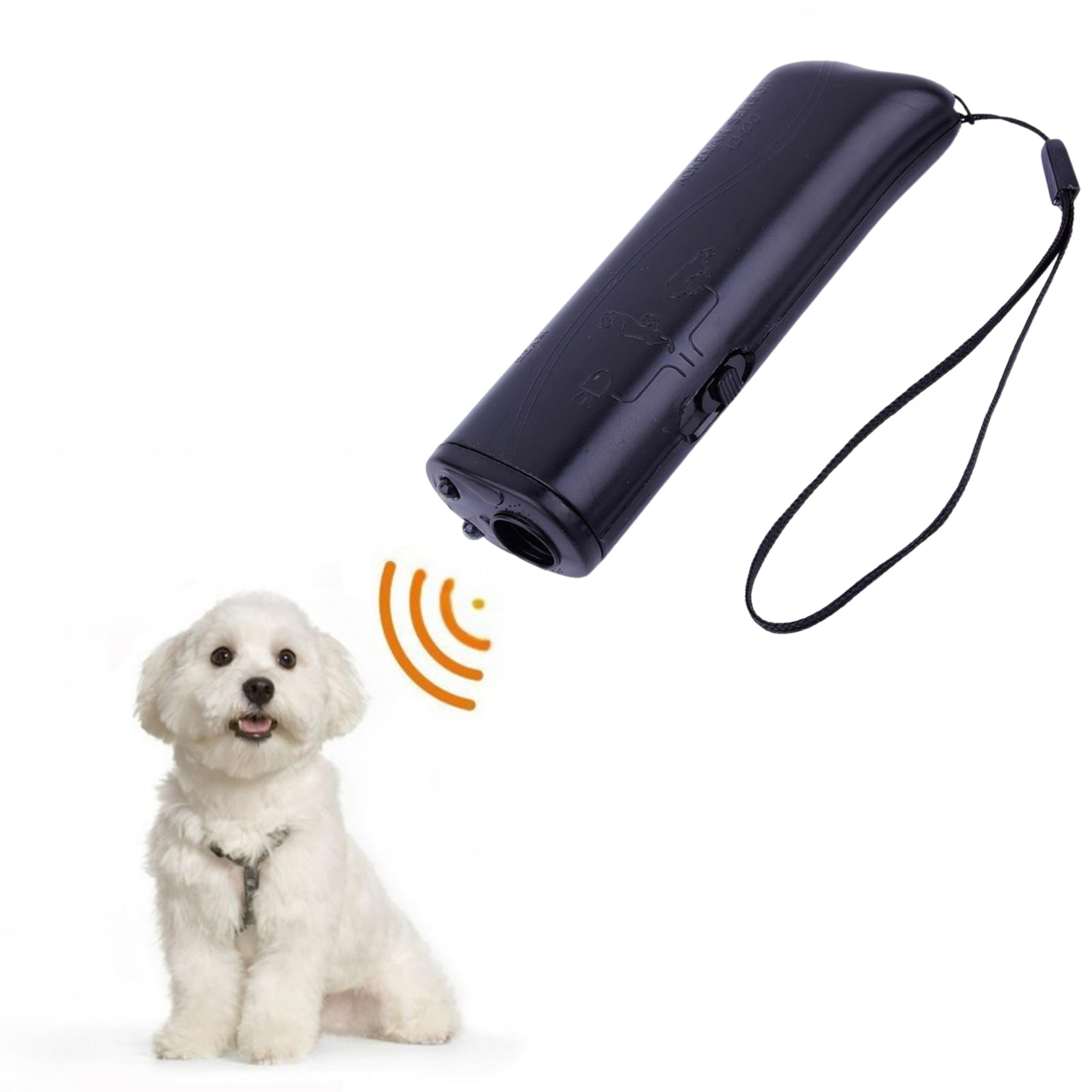 Ultrasonik Köpek Kovucu Cihaz Taşınabilir Köpek Eğitim Cihazı Led Işıklı Training Dog Banish Dog Pil Hediyeli 3 in 1 Köpek Kovma Cihazı