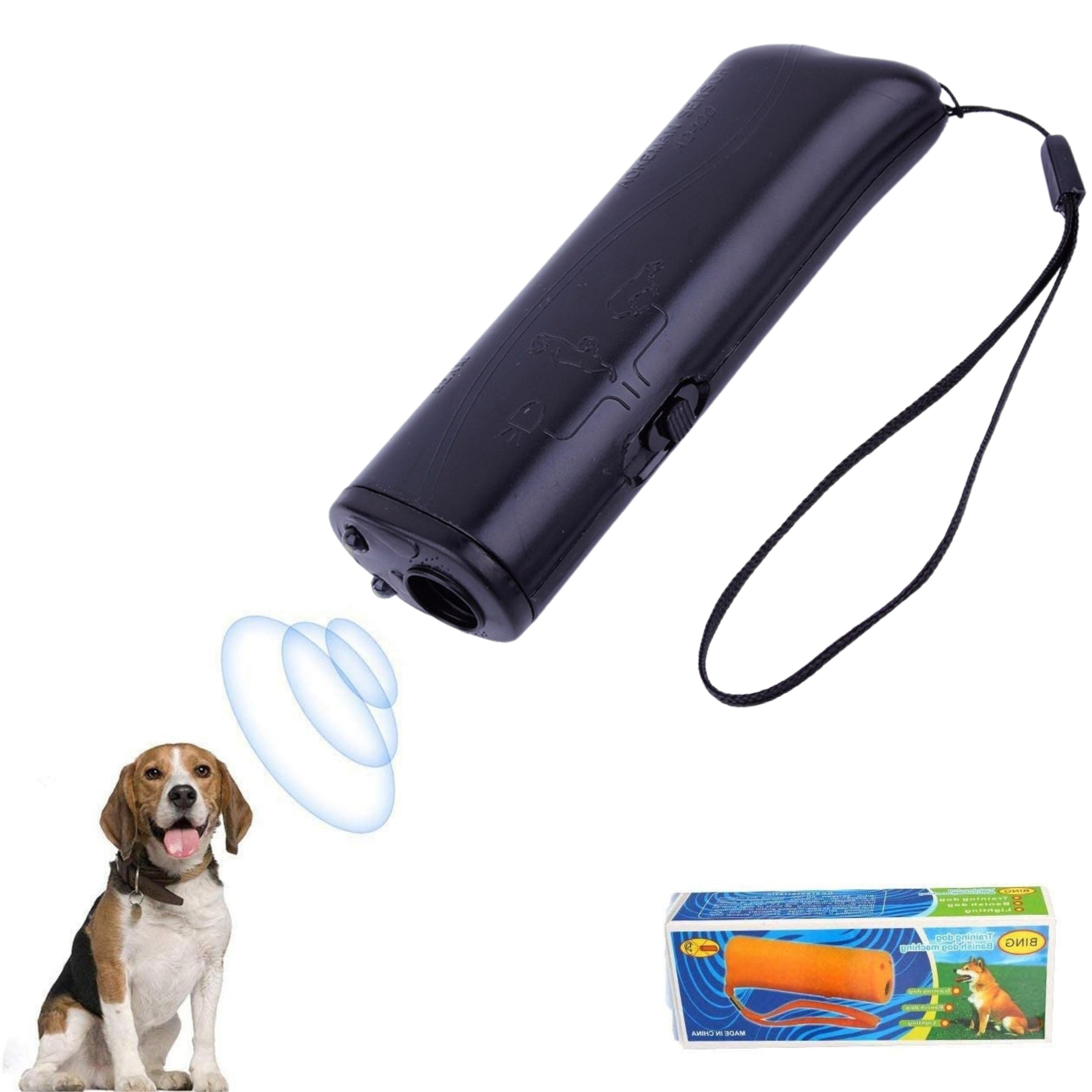 Ultrasonik Köpek Kovucu Cihaz Taşınabilir Köpek Eğitim Cihazı Led Işıklı Training Dog Banish Dog Pil Hediyeli 3 in 1 Köpek Kovma Cihazı