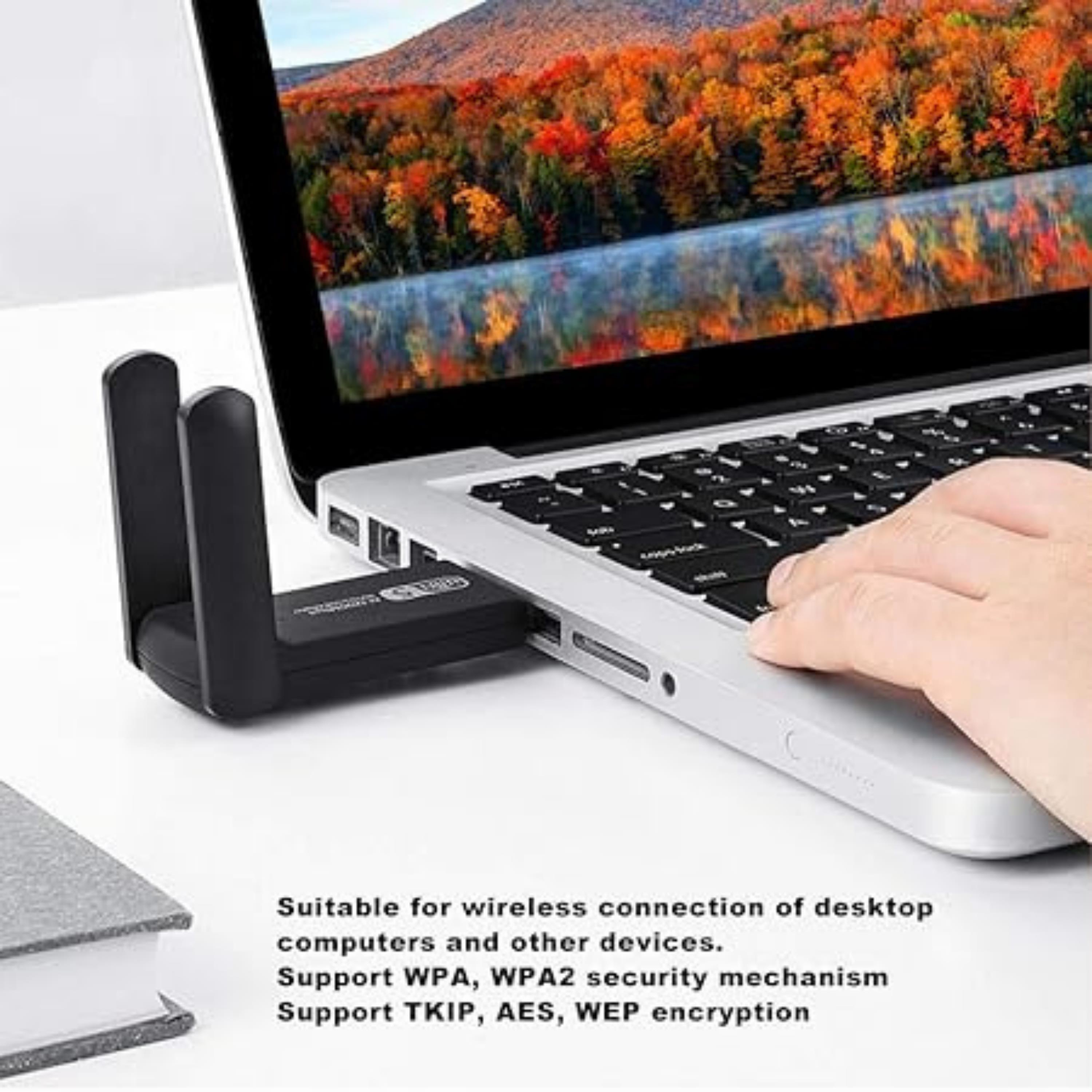 Usb 3.0 Adaptör Kablosuz Wifi 5 Alıcı Dönüştürücü