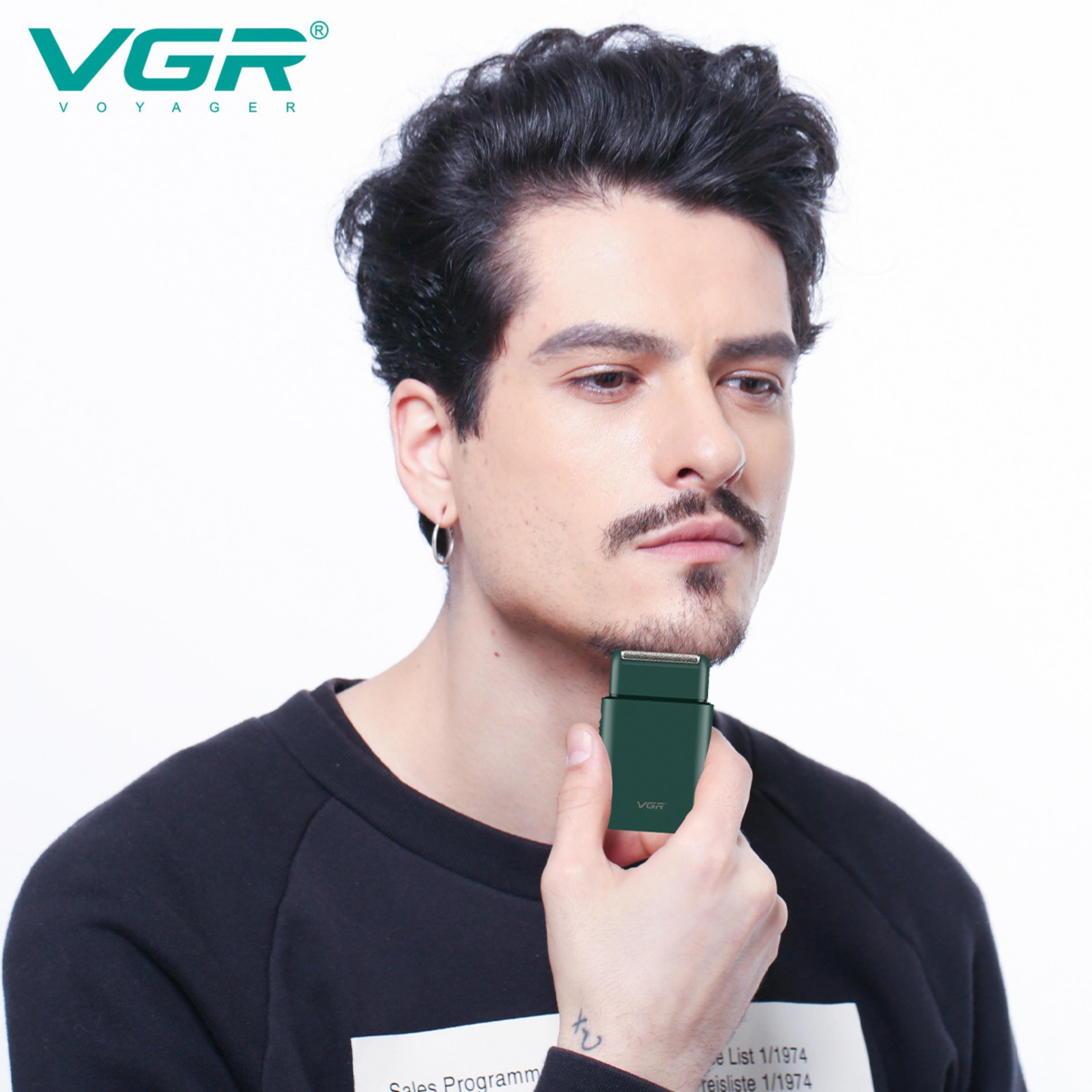 VGR V-390 Profesyonel Erkek Tıraş Makinesi Taşınabilir Şarjlı Sakal ve Yanak Favori Düzeltme Portatif Mini Traş Makinesi