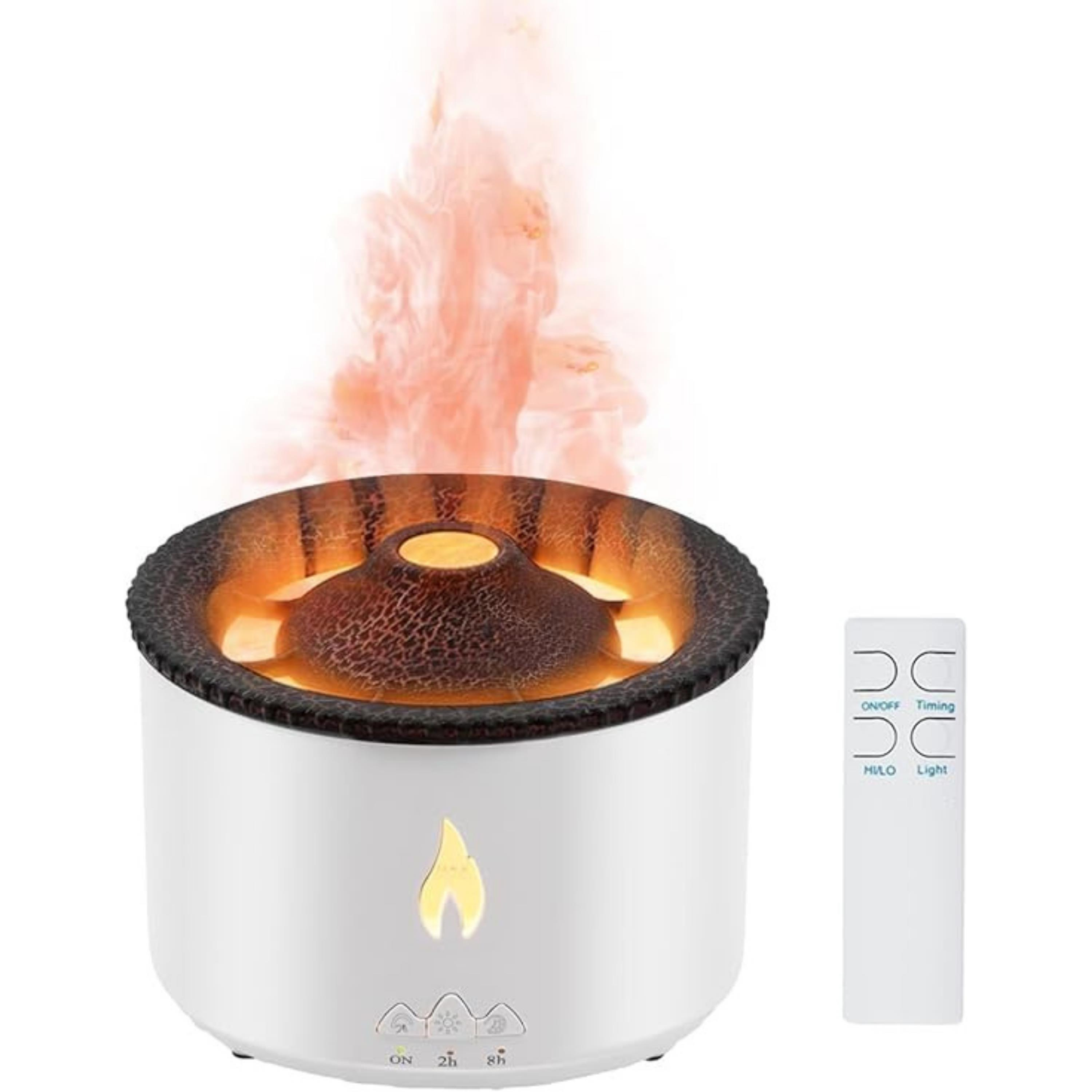 Volkanik Alev Yanardağ Hava Nemlendirici 300 ml Işıklı Aroma Difüzörü