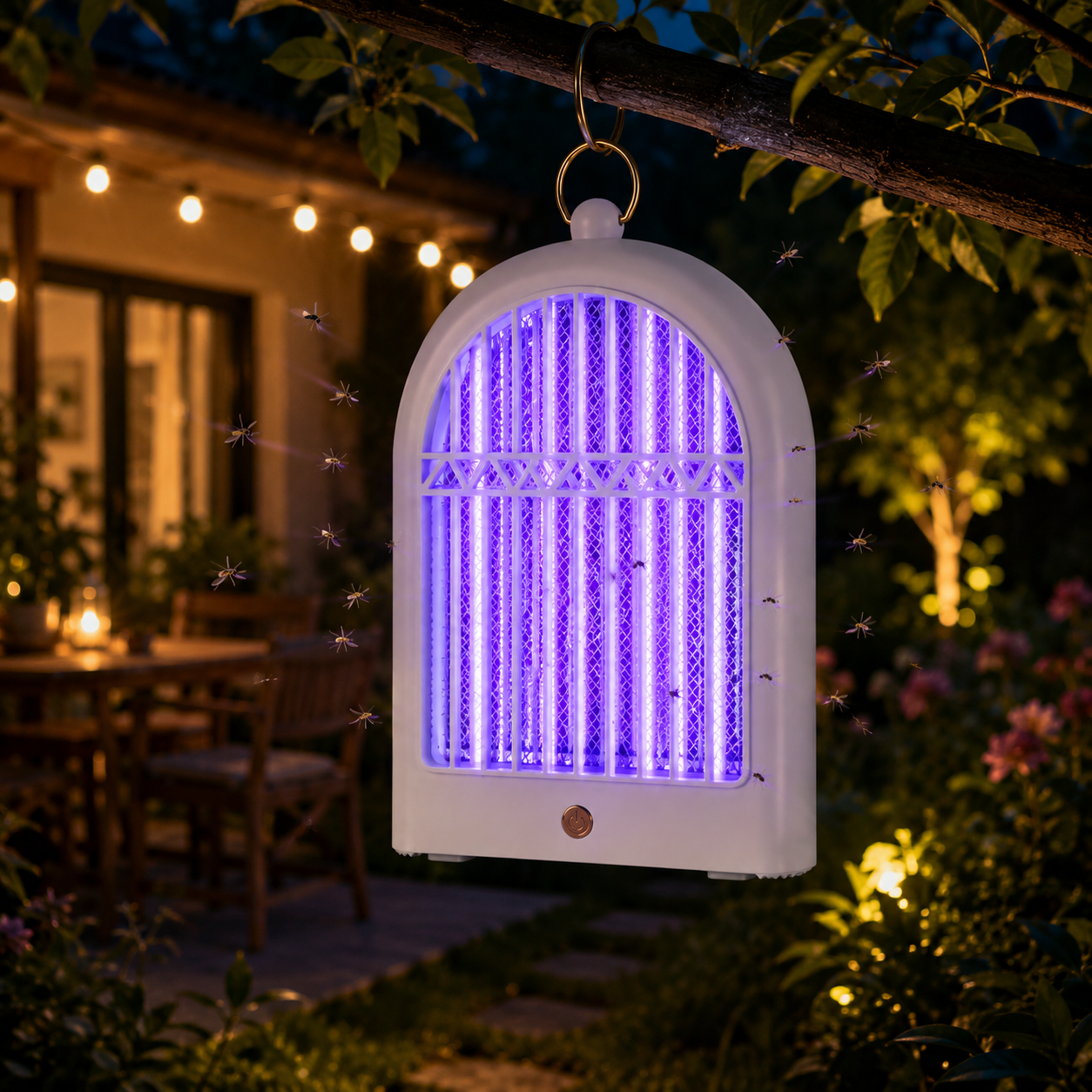 W11 Şarjlı UV Işıklı Elektrikli Sinek ve Sivrisinek Öldürücü Lamba Type C Şarjlı Asılabilir Böcek Kovucu 