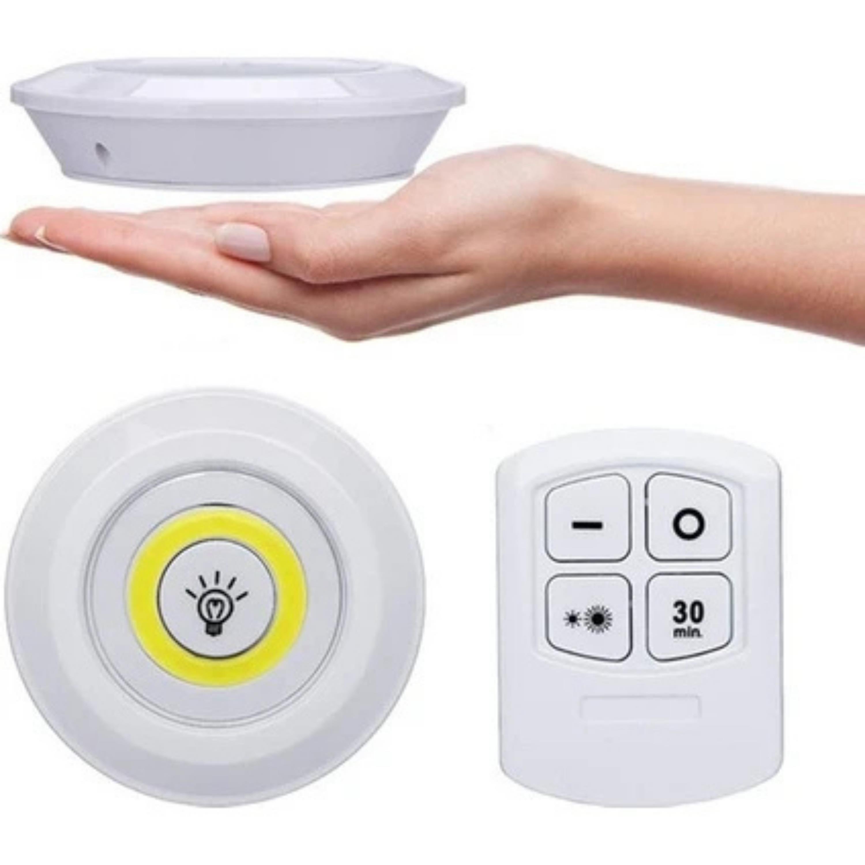 Yapışkanlı Uzaktan Kumandalı 3 Lü Led Spot Lamba Pilli