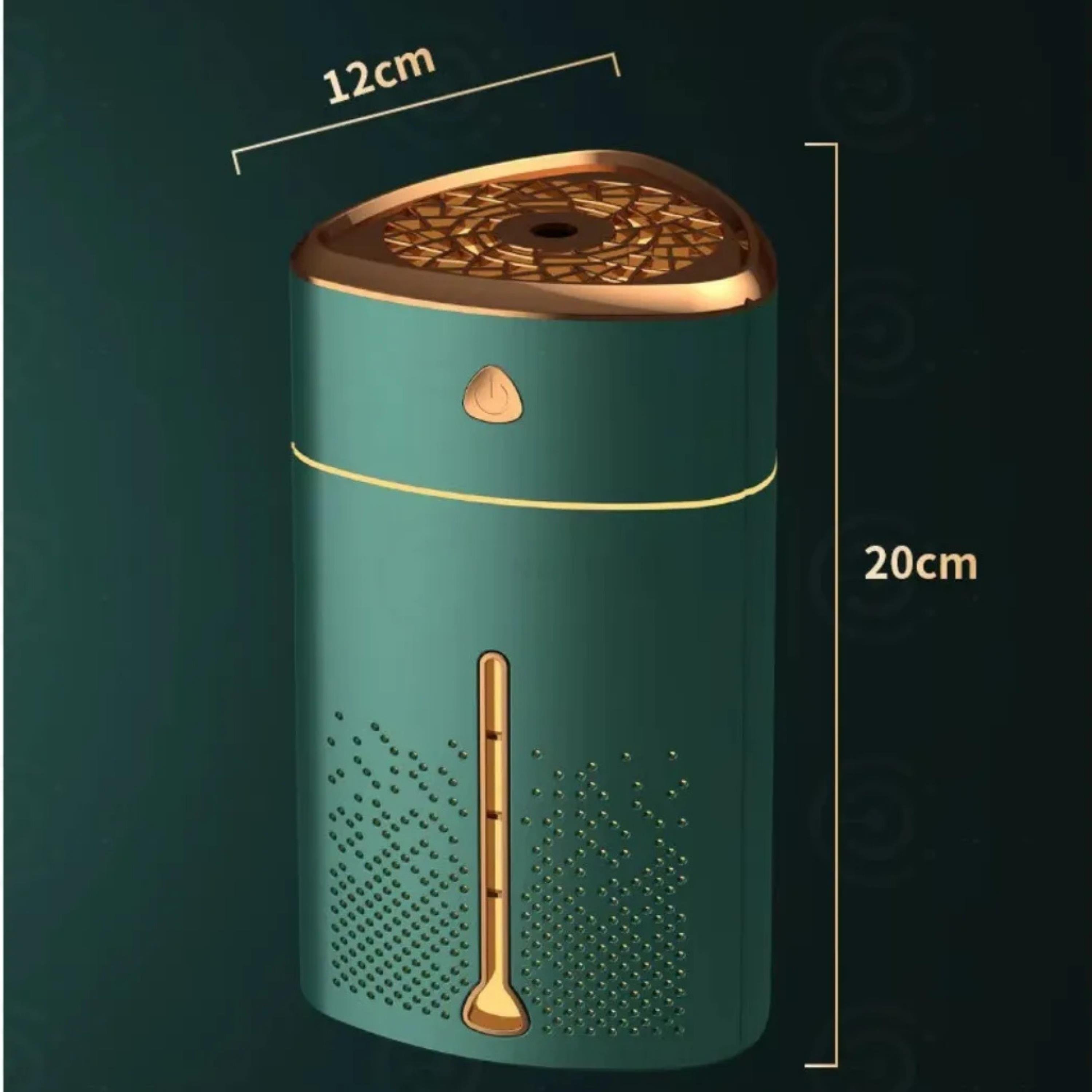 Yeşil Ultrasonik Aroma Difüzörü 1000 ML Led Işıklı Hava Nemlendirici