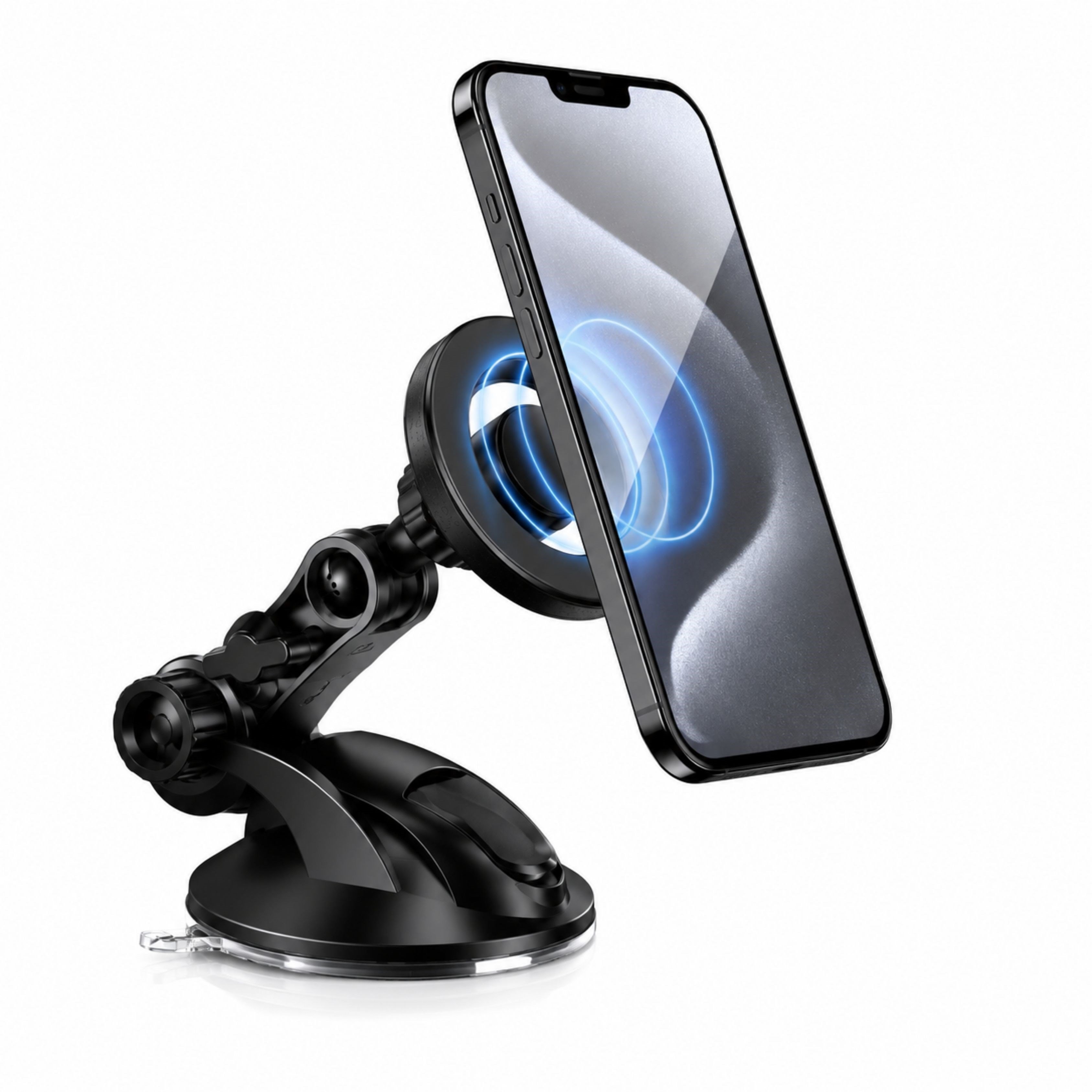 ZJ10 Manyetik Araç İçi Telefon Tutucu Vakumlu Telefon Standı 360 Derece Dönebilen Navigasyon Telefon Tutacağı