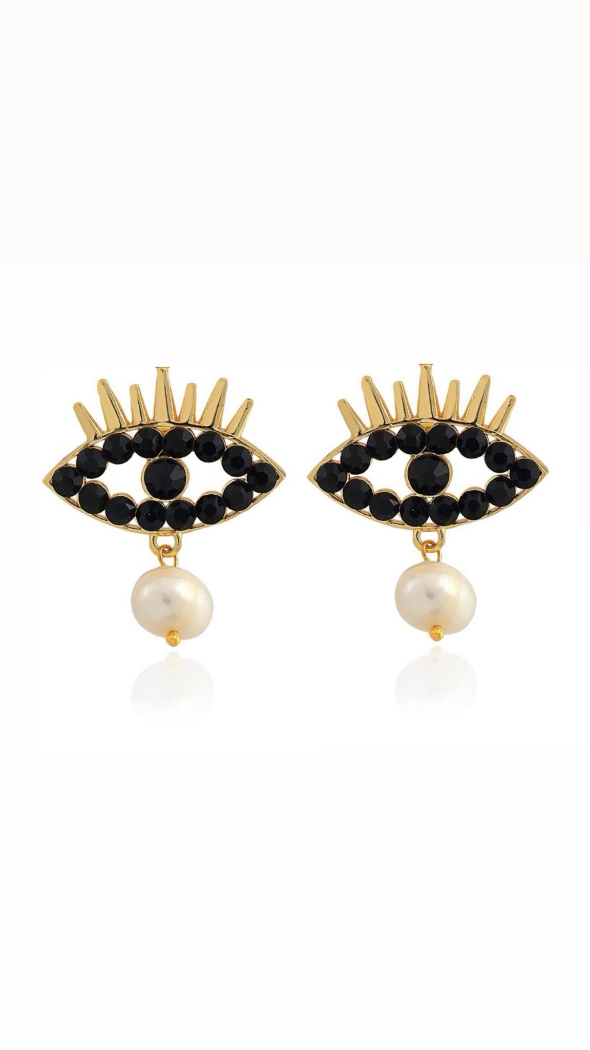 All Eyes On You Black Pearl Küpe
