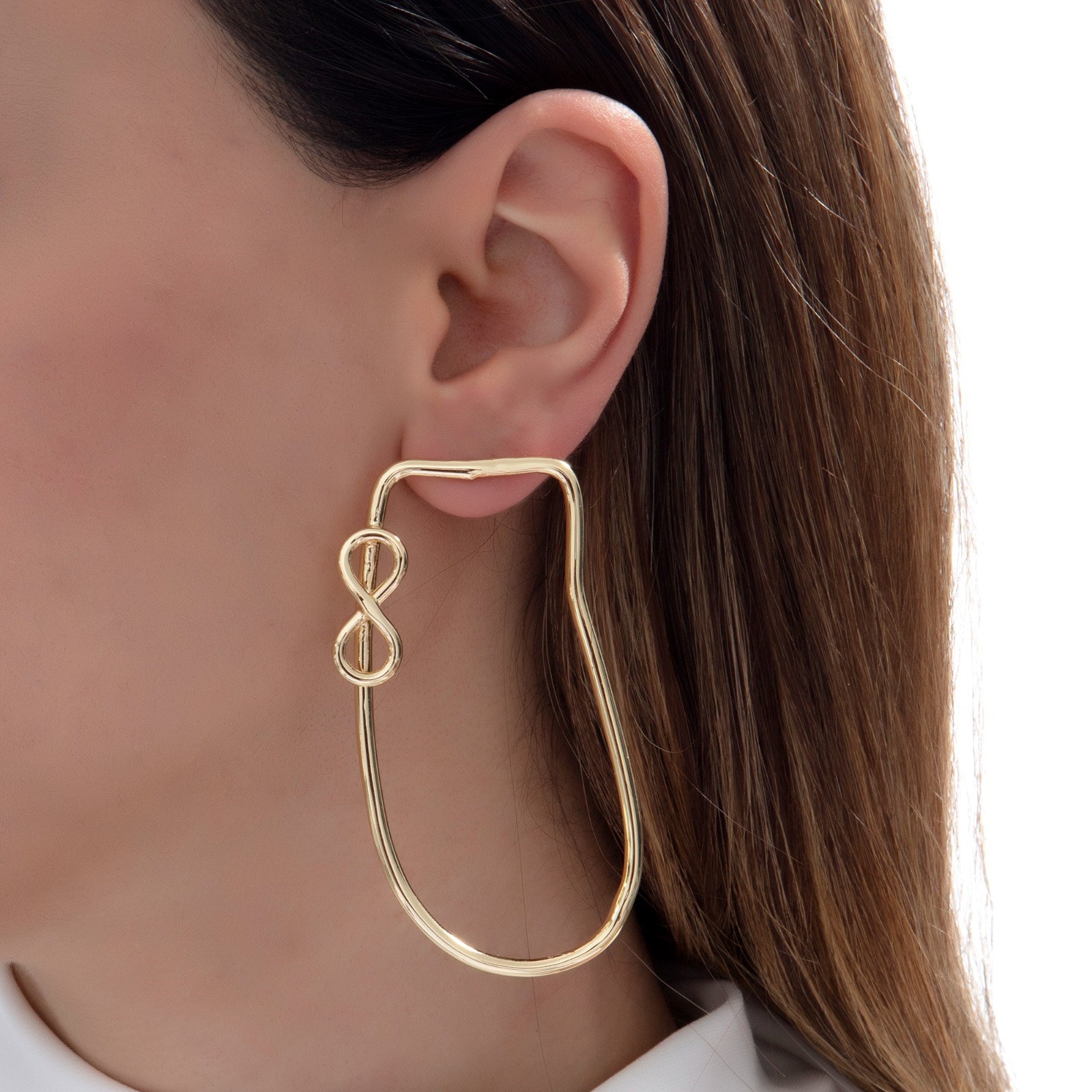 Infinity Formsuz Halka Küpe