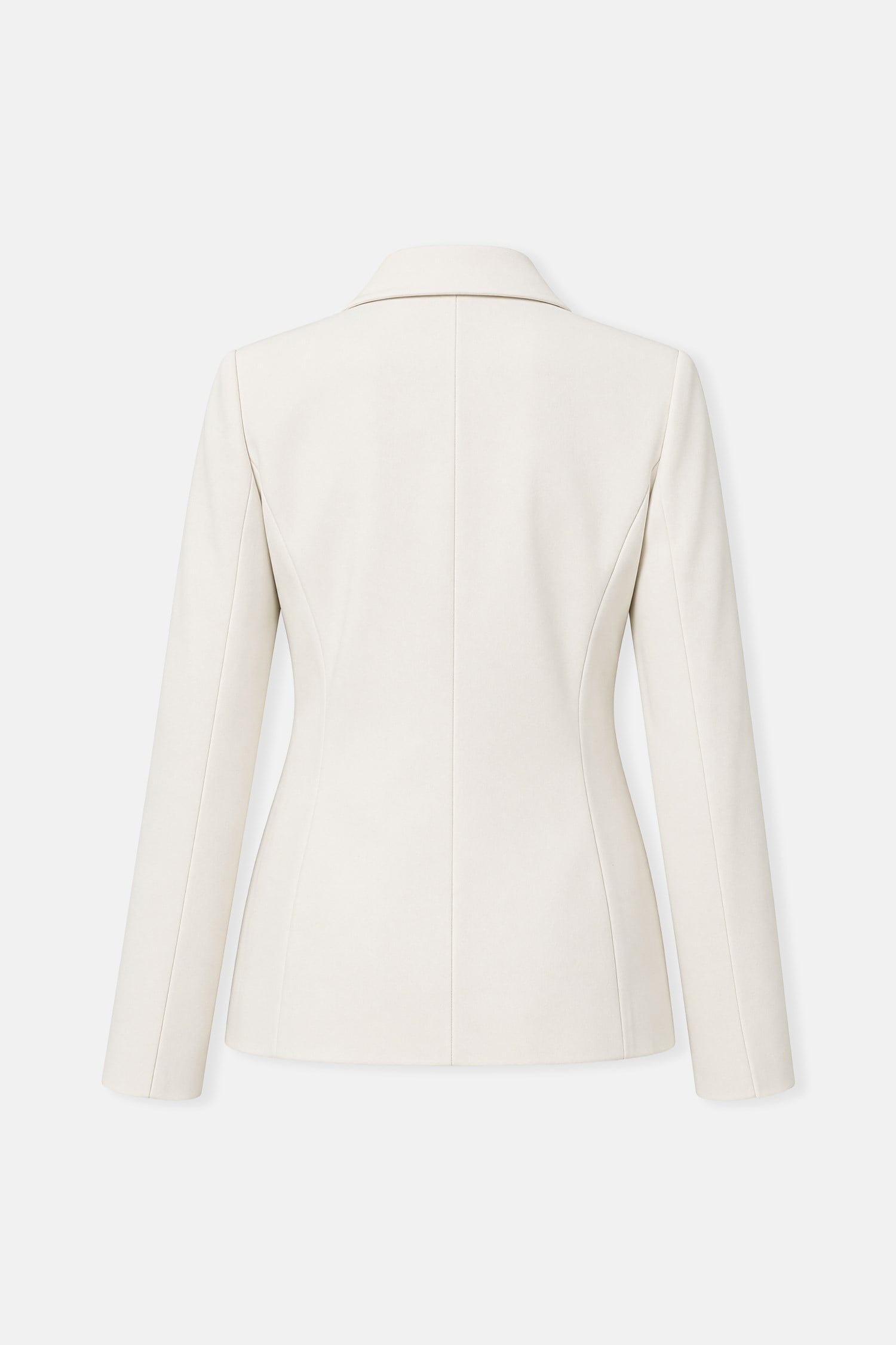 Kadın Ekru Vücuda Oturan Klasik Blazer-Thalure