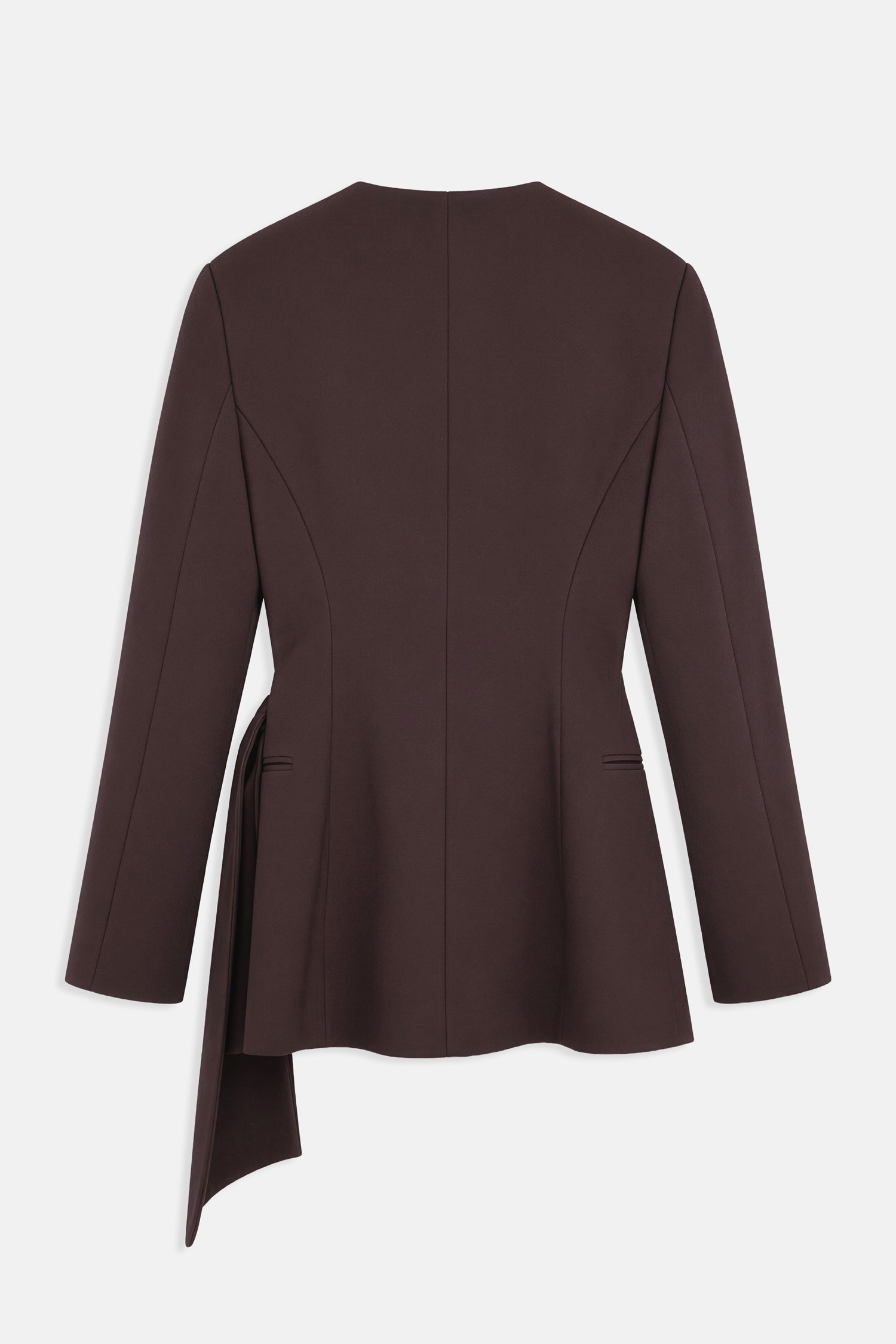 Kadın Kahverengi Beli Büzgülü Blazer-Thalure