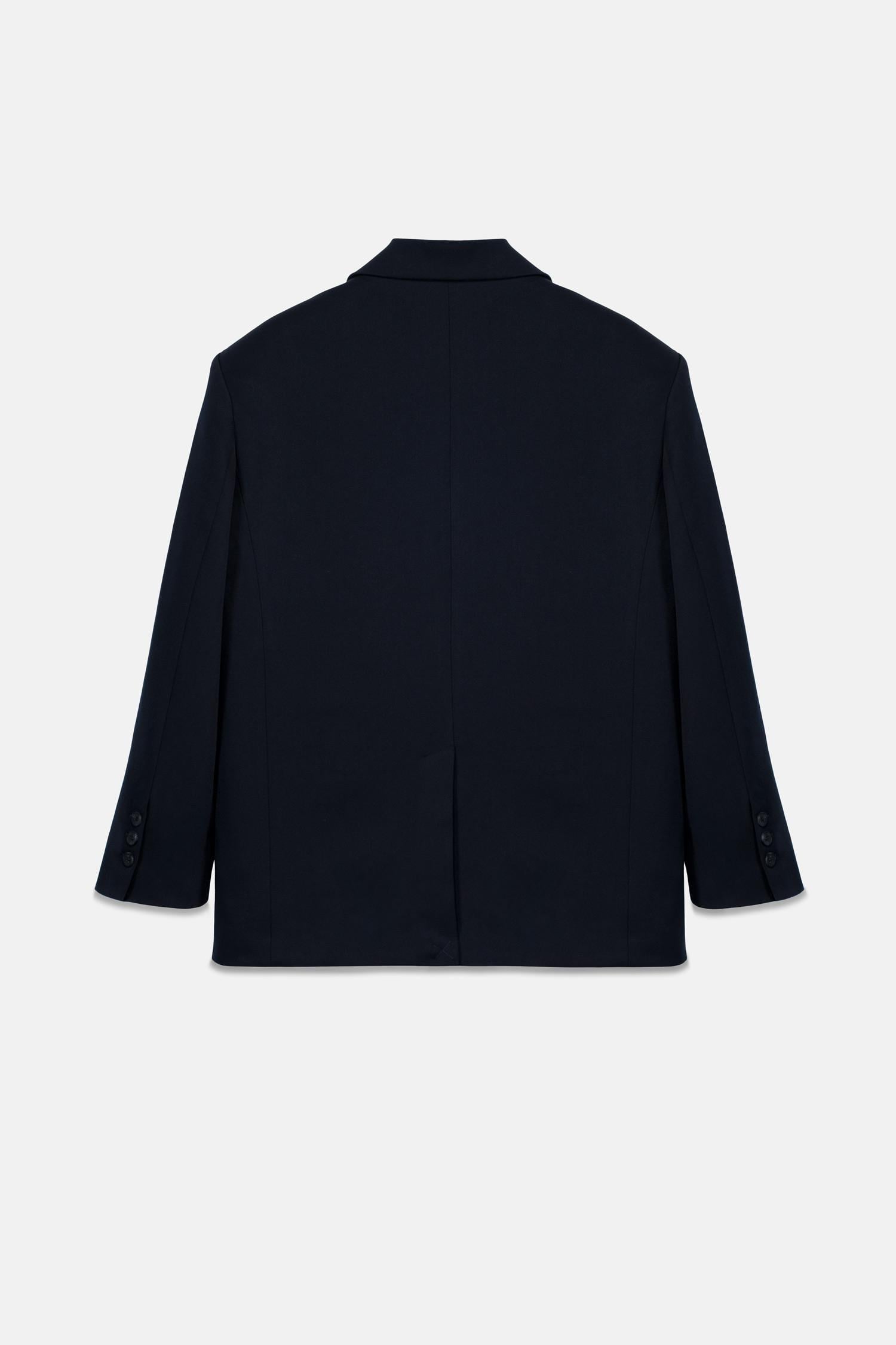Kadın Lacivert Oversize Blazer-Thalure