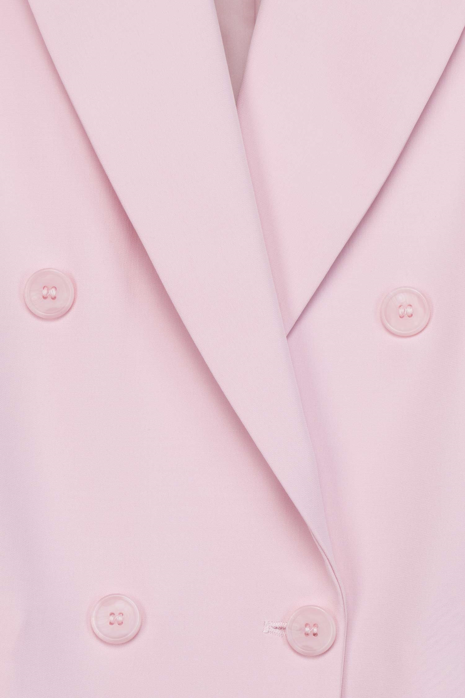 Kadın Pembe Oversize Kruvaze Blazer-Thalure