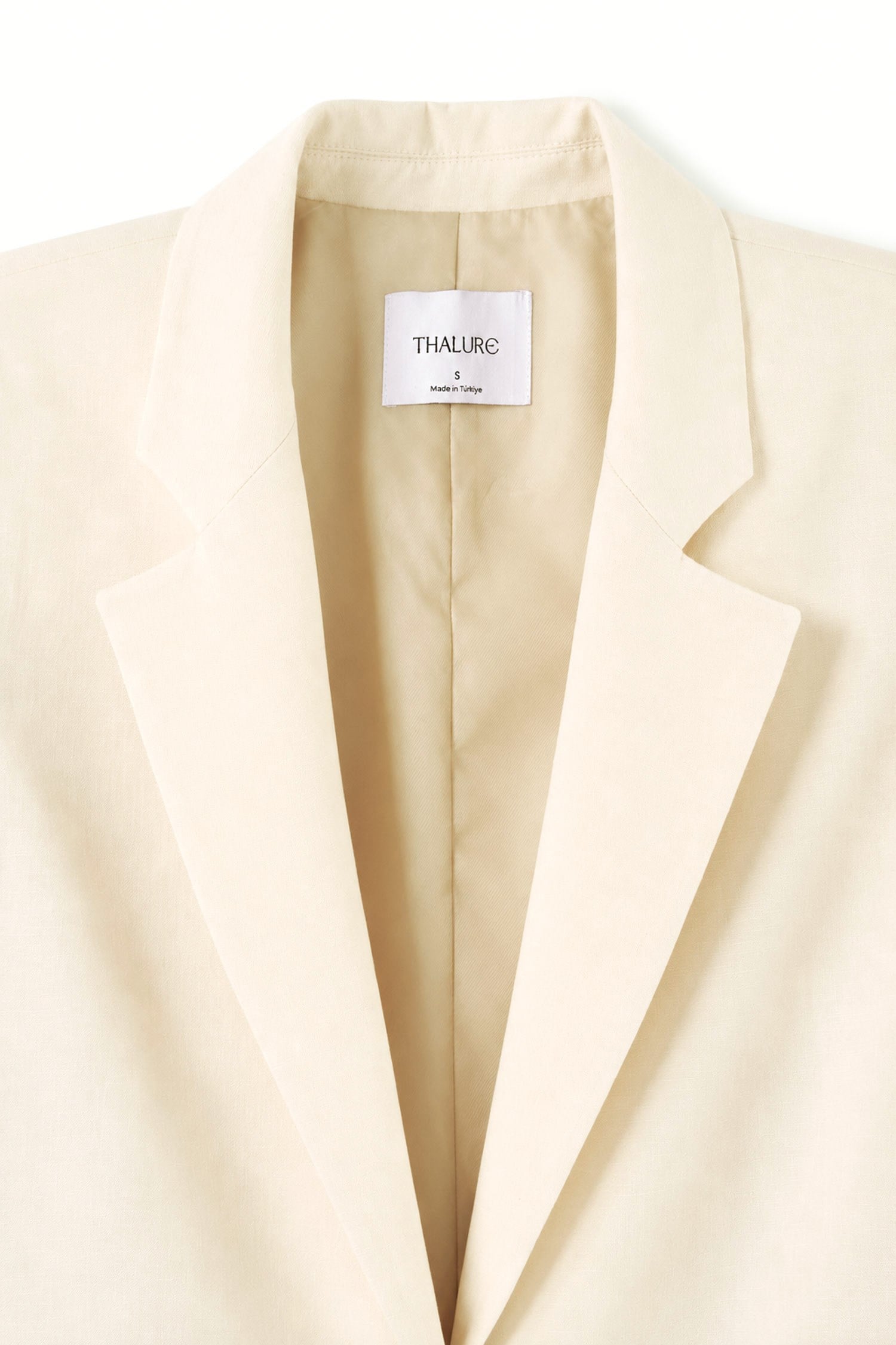 Kadın Sarı Keten Blazer-Thalure