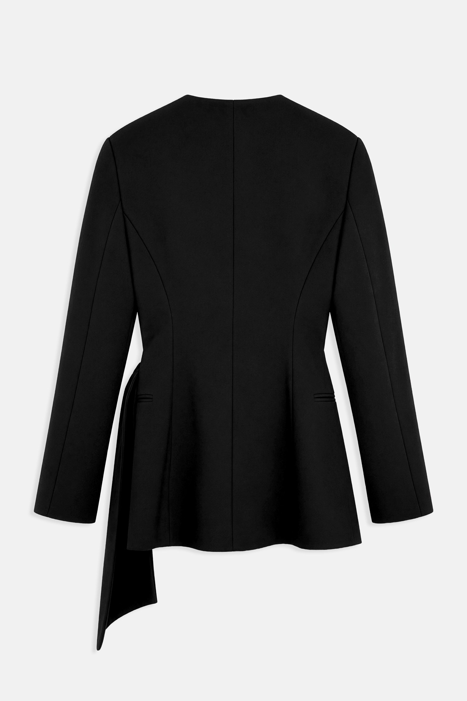 Kadın Siyah Beli Büzgülü Blazer-Thalure