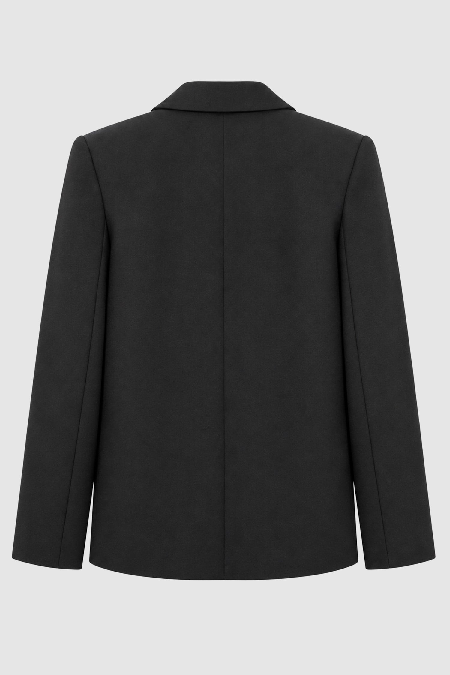 Kadın Siyah Çift Düğmeli Oversize Blazer-Thalure