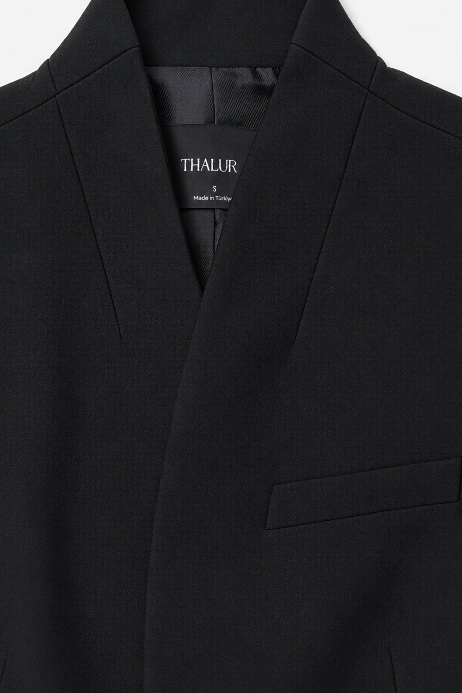 Kadın Siyah Dik Yaka Fit Yelek-Thalure