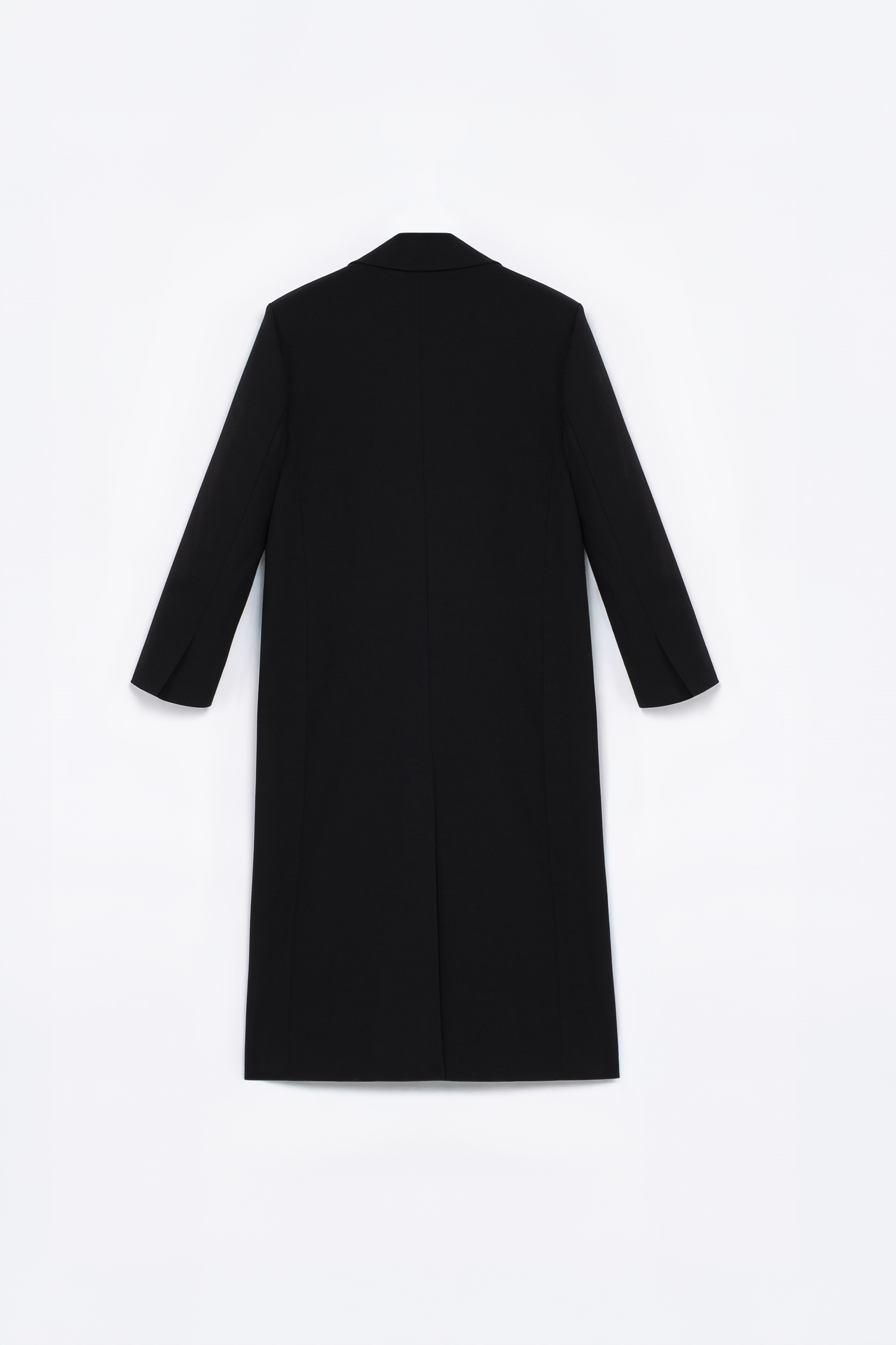 Kadın Siyah Oversize Uzun Ceket-Thalure