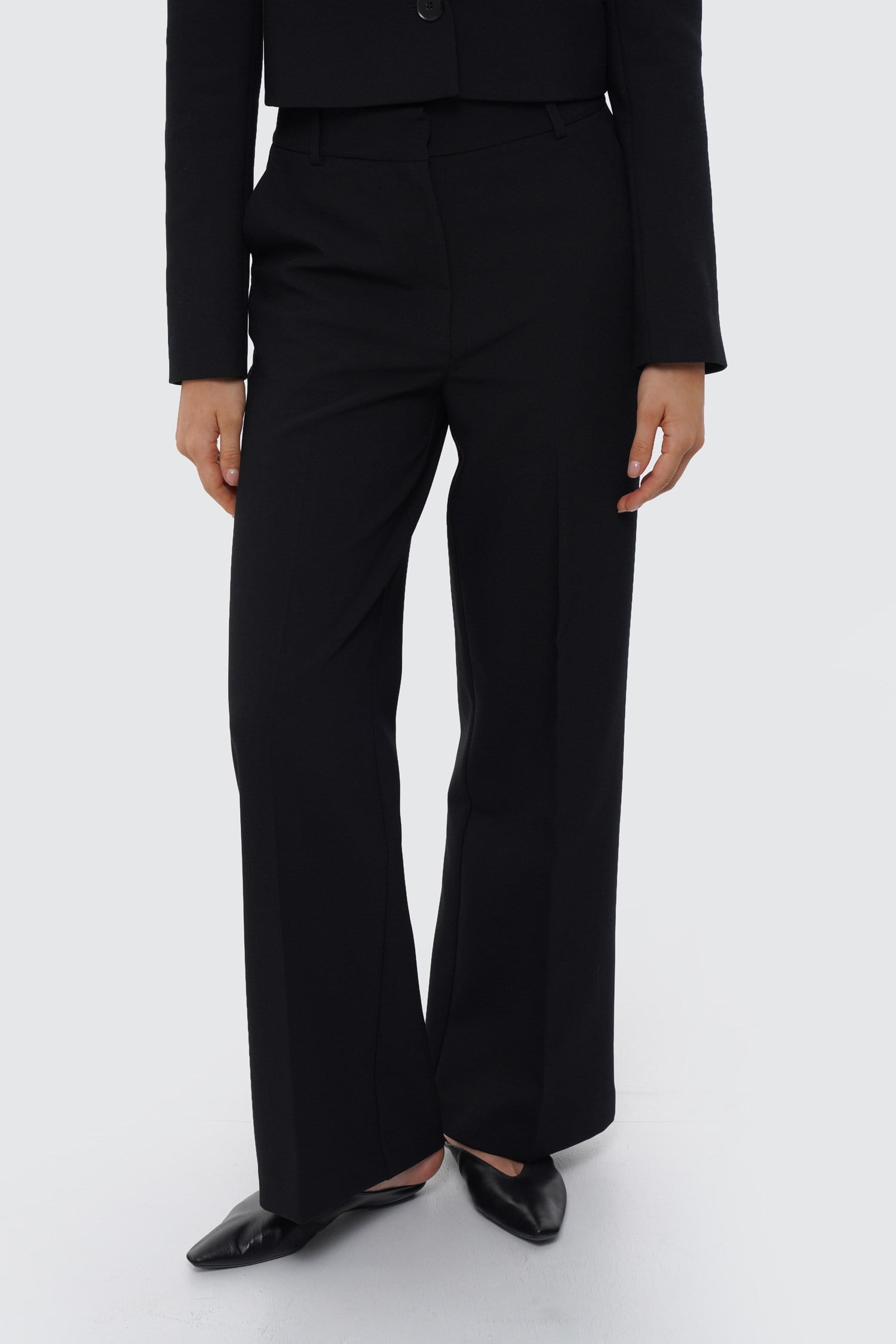 Kadın Siyah Slim Fit Basic Pantolon-Thalure