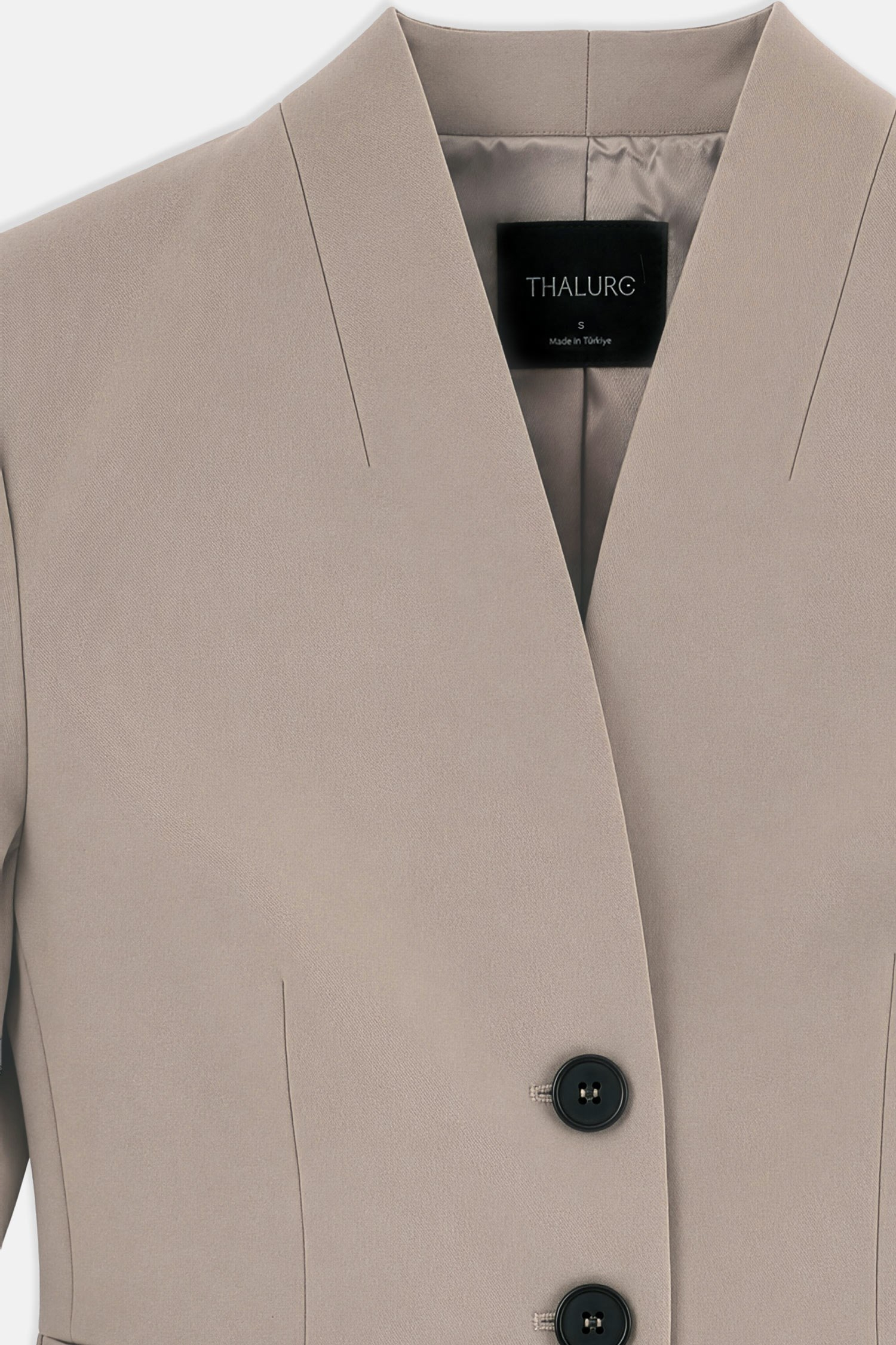 Kadın Yakasız Vücuda Oturan Blazer-Thalure