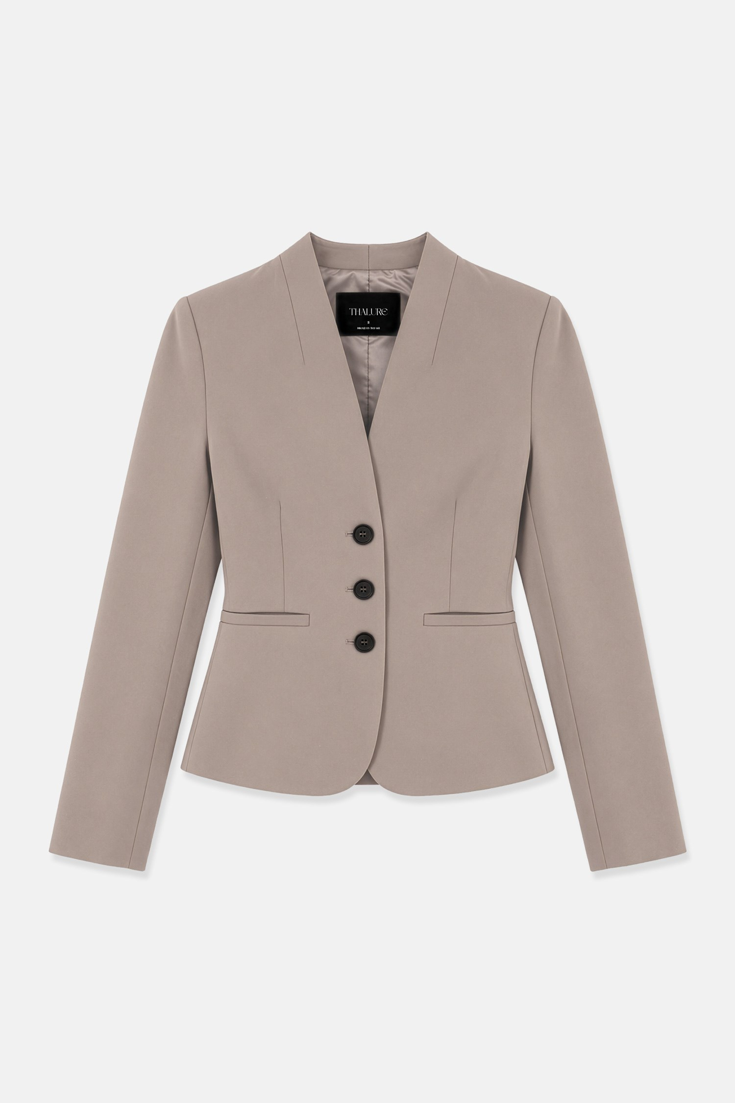Kadın Yakasız Vücuda Oturan Blazer-Thalure