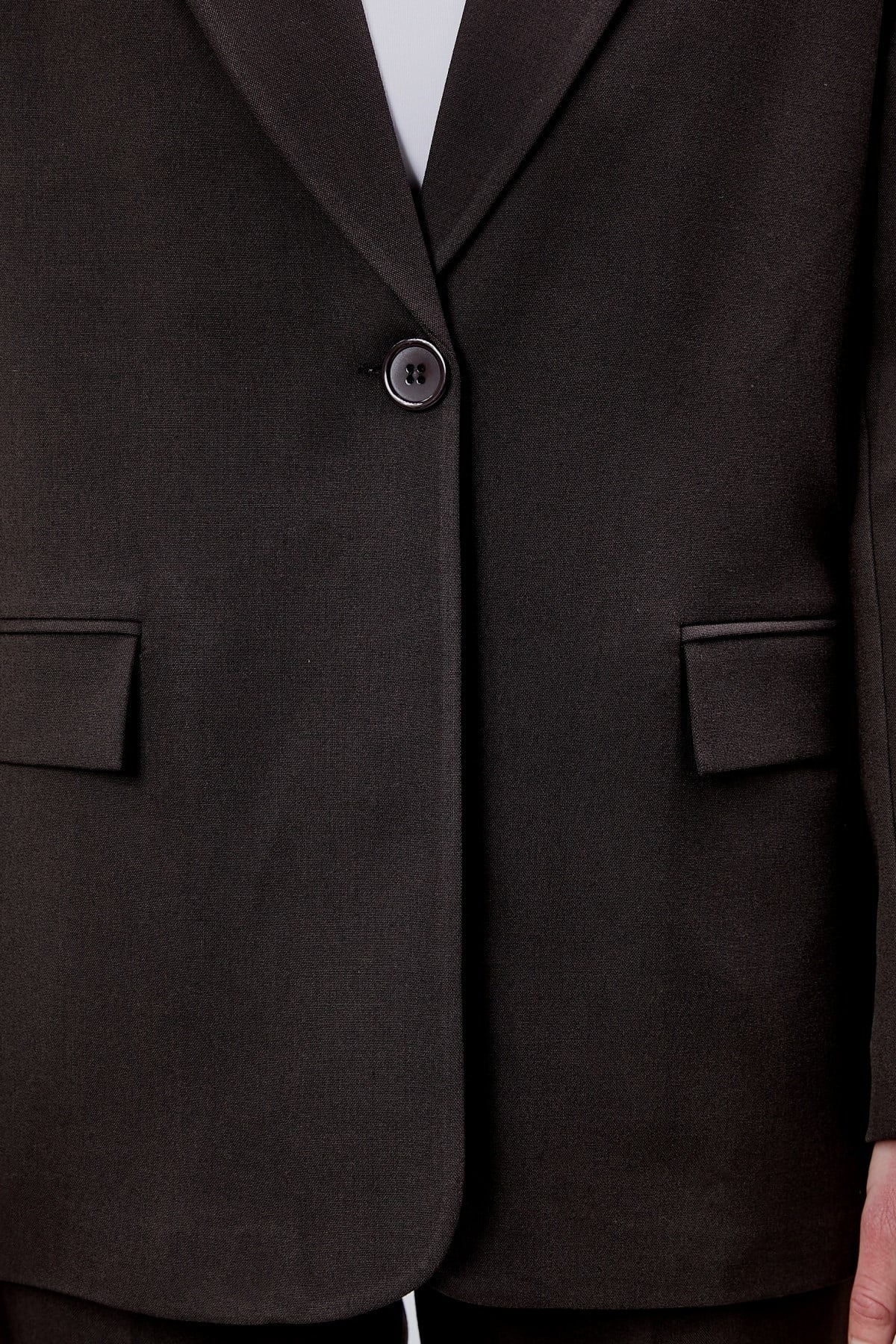 Acı Kahve Kruvaze Regular Blazer Takım