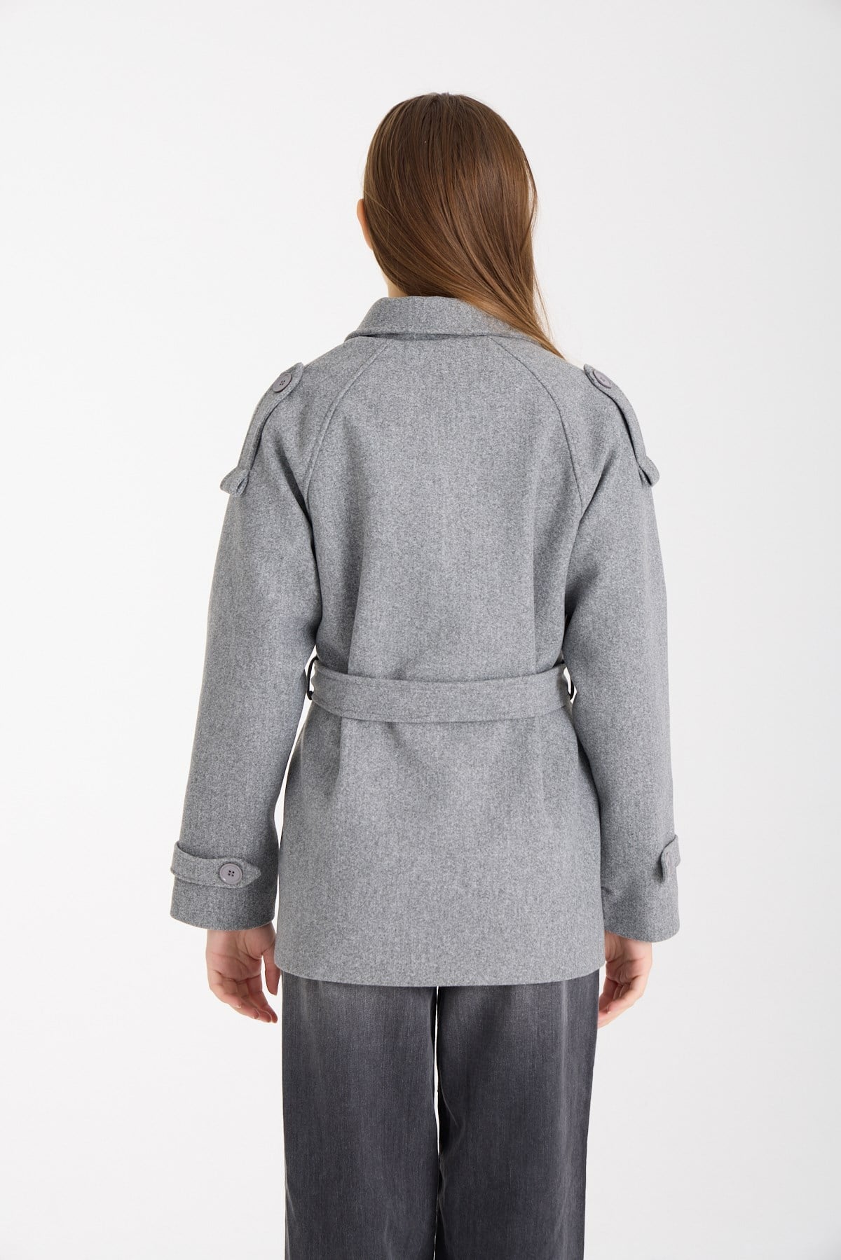 Calina Gri Regular Fit Premium Kaşe Ceket
