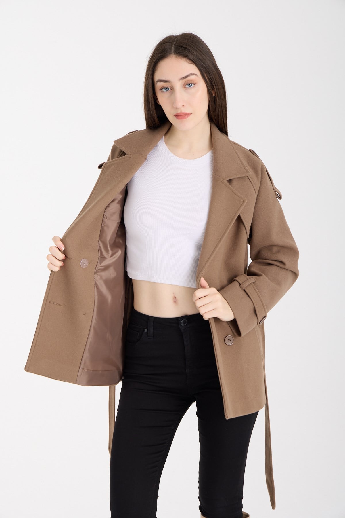 Calina Vizon Regular Fit Premium Kaşe Ceket