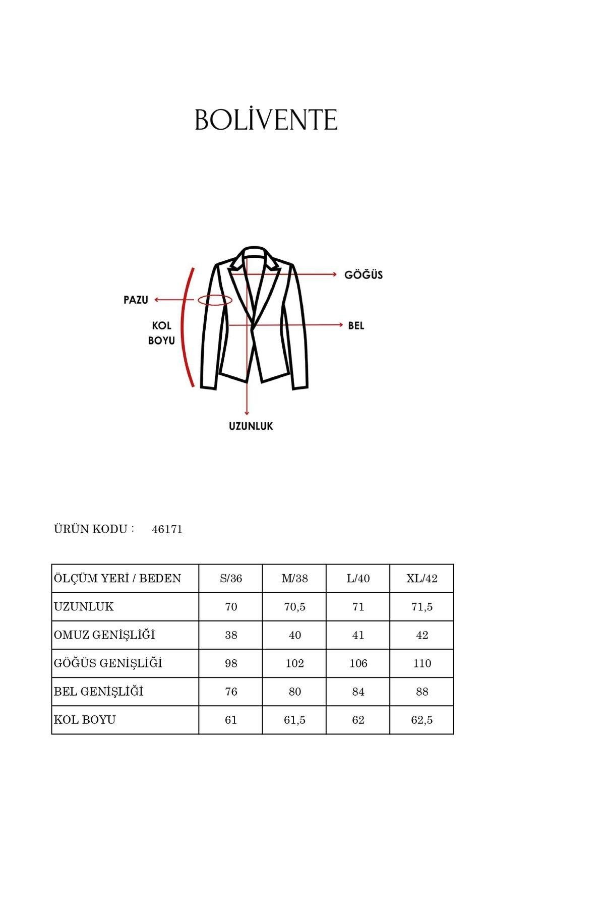 Ekru Regular Fit Pile Detaylı Blazer Ceket