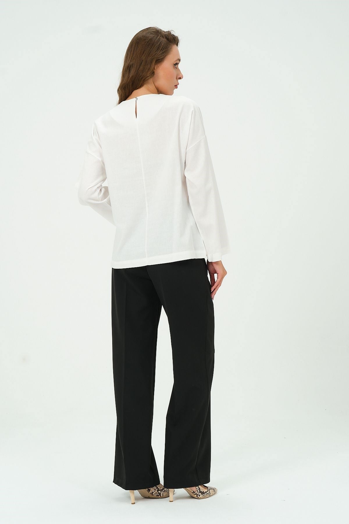 Kadın Dokuma Oversize Bluz