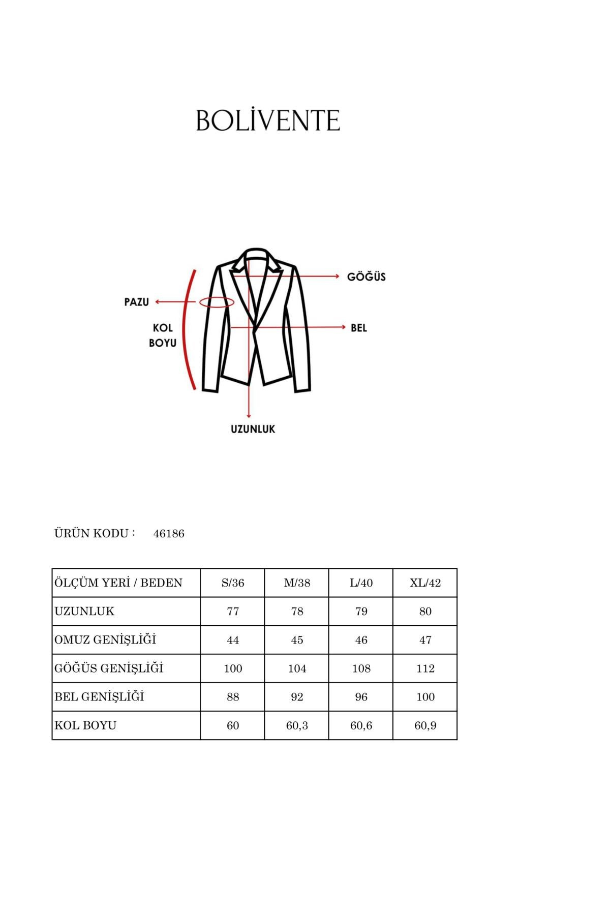 Kadın Oversize Astarlı Dokuma Blazer Ceket