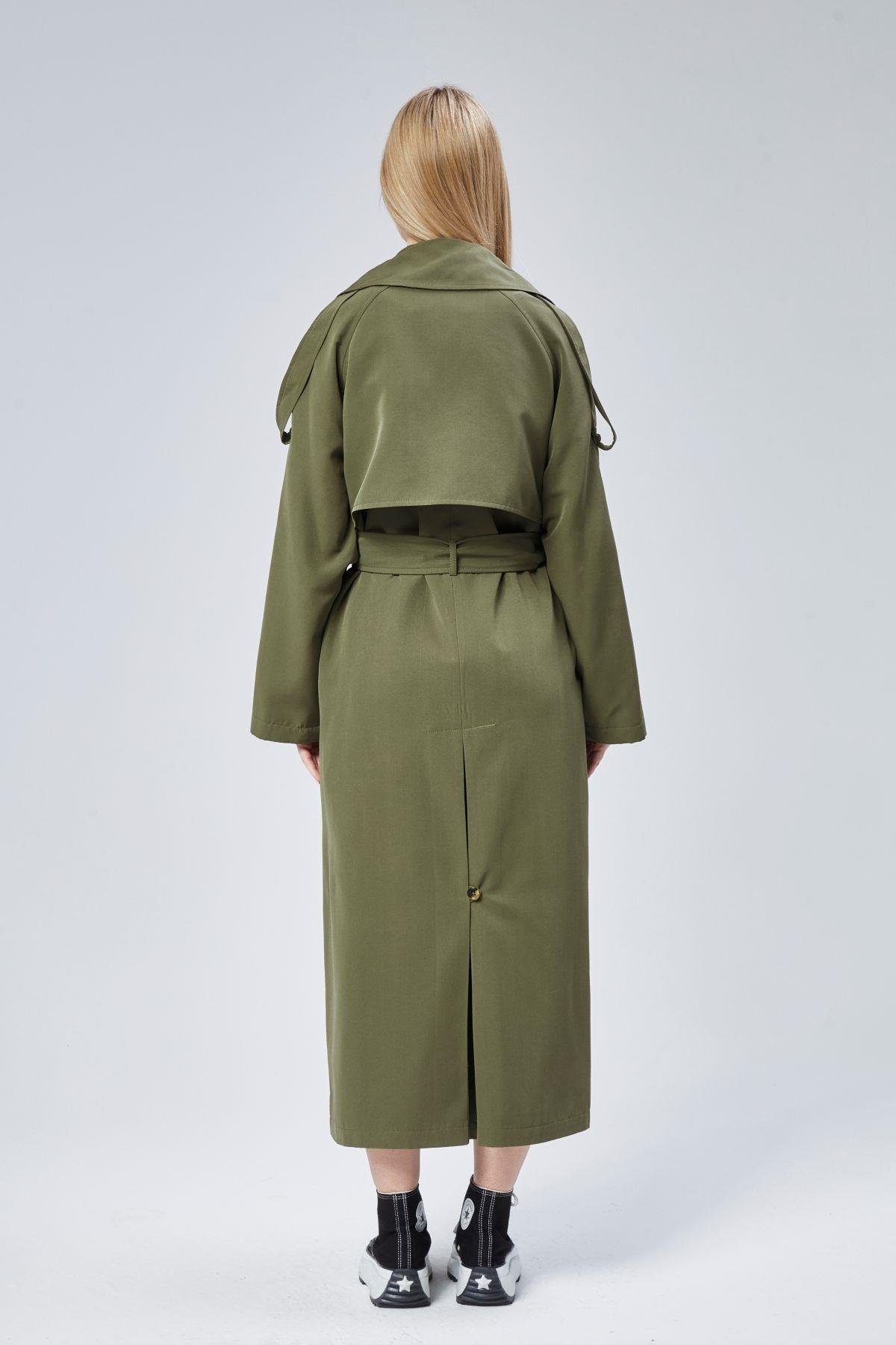 Kadın Oversize Astarlı Trençkot