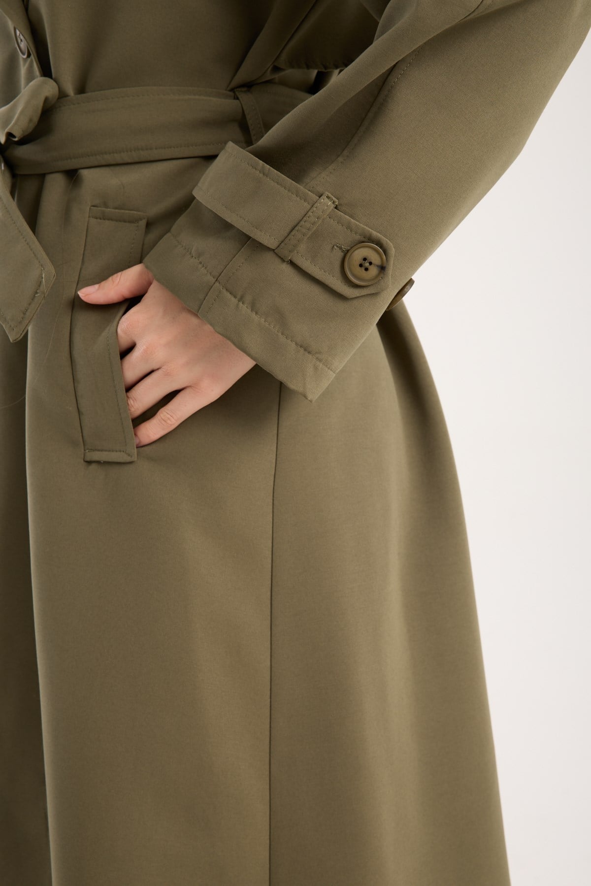 Kadın Oversize Astarlı Trençkot