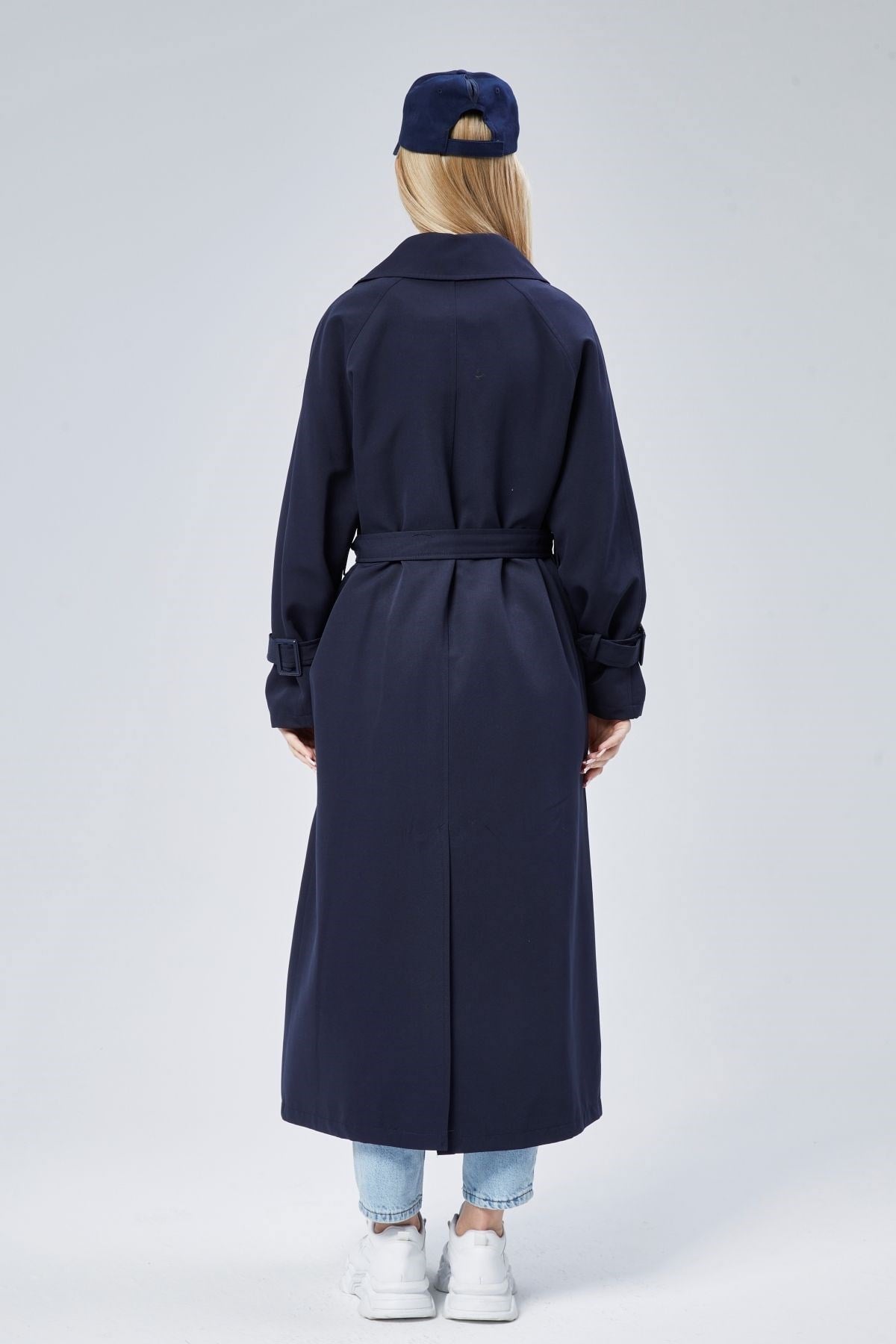 Kadın Oversize Kuşaklı Trençkot