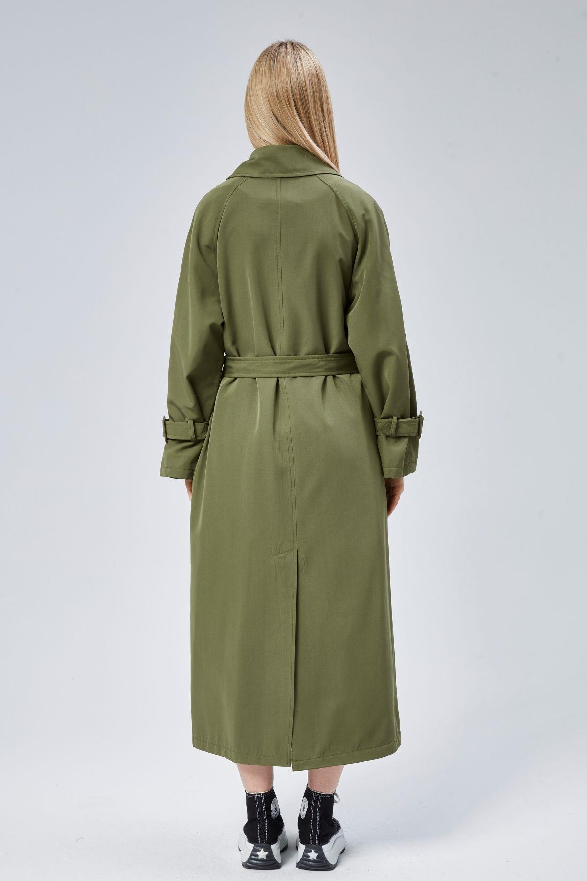 Kadın Oversize Kuşaklı Trençkot