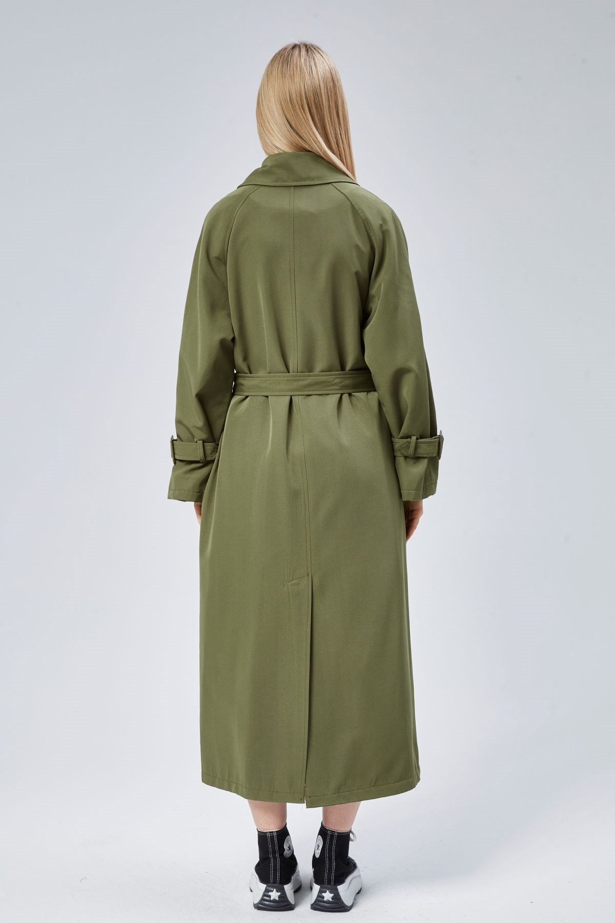 Kadın Oversize Kuşaklı Trençkot