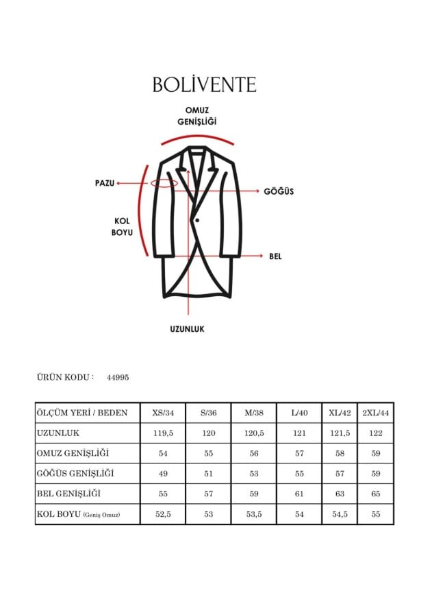 Kahverengi Buklet Kaşe Oversize Kaban
