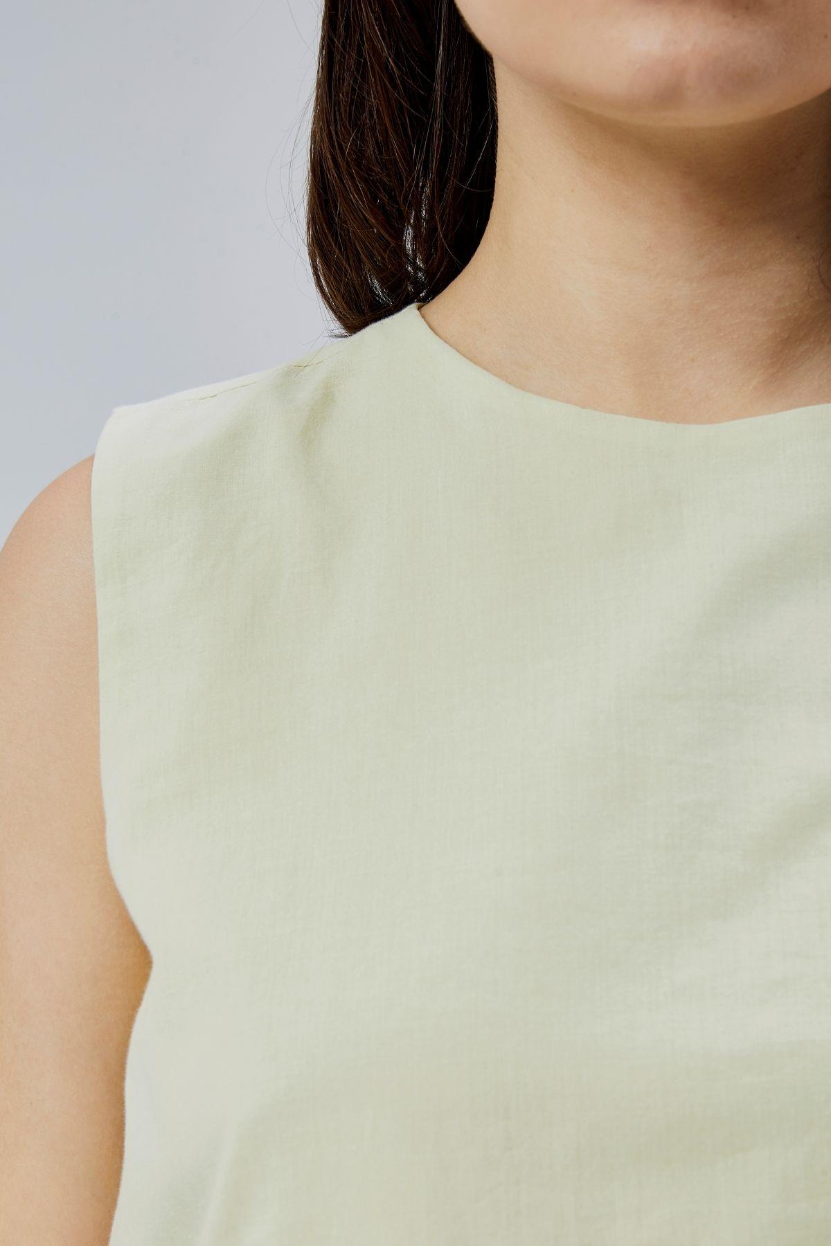 Mint Regular Crop Bluz