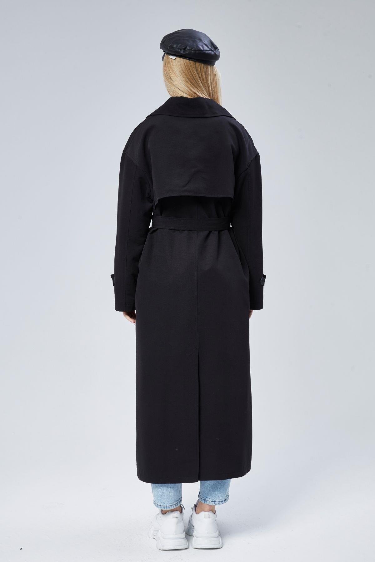 Oversize Rüzgarlık Detaylı Trençkot