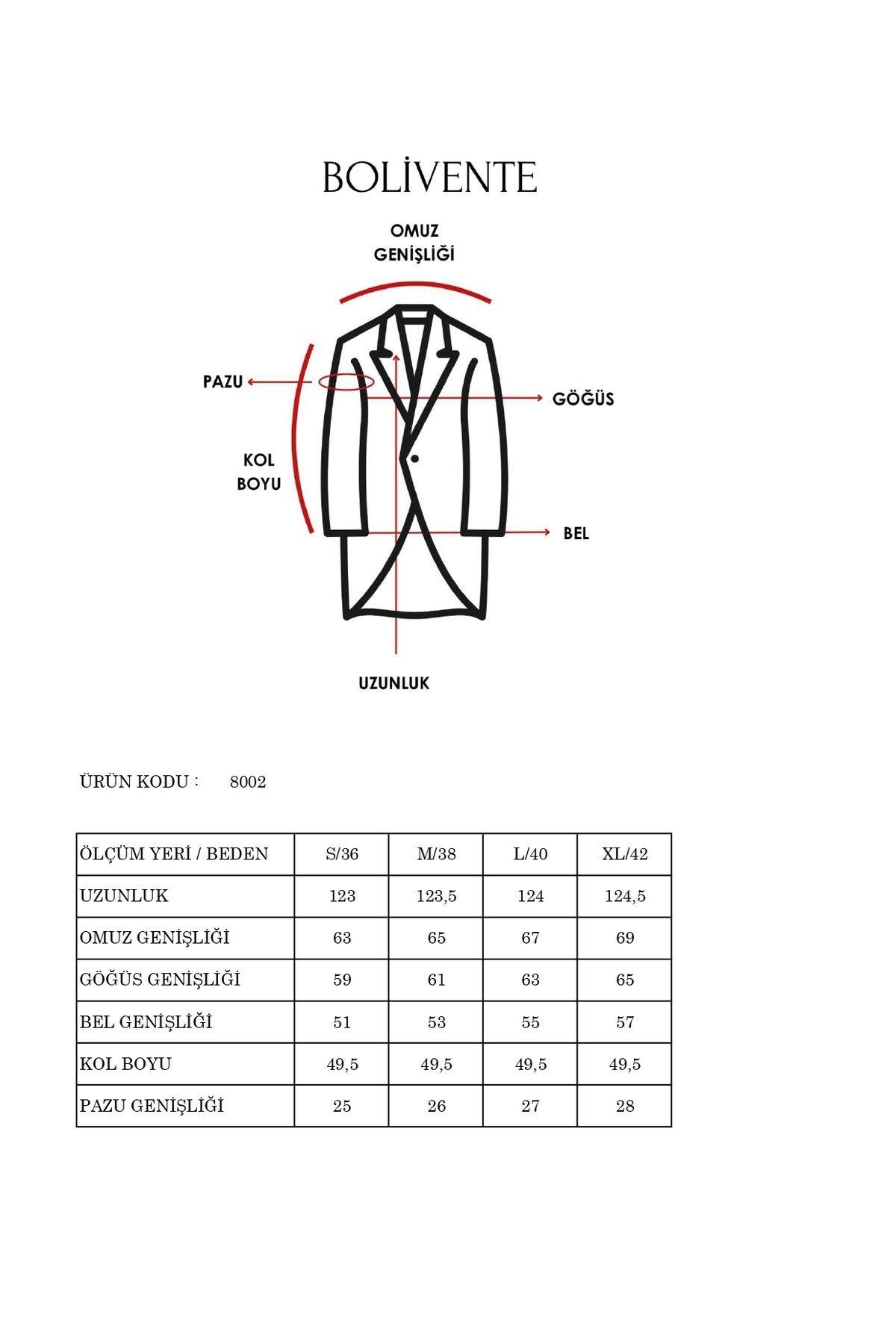 Siyah Kuşaklı Uzun Oversize Yünlü Kaşe Kaban