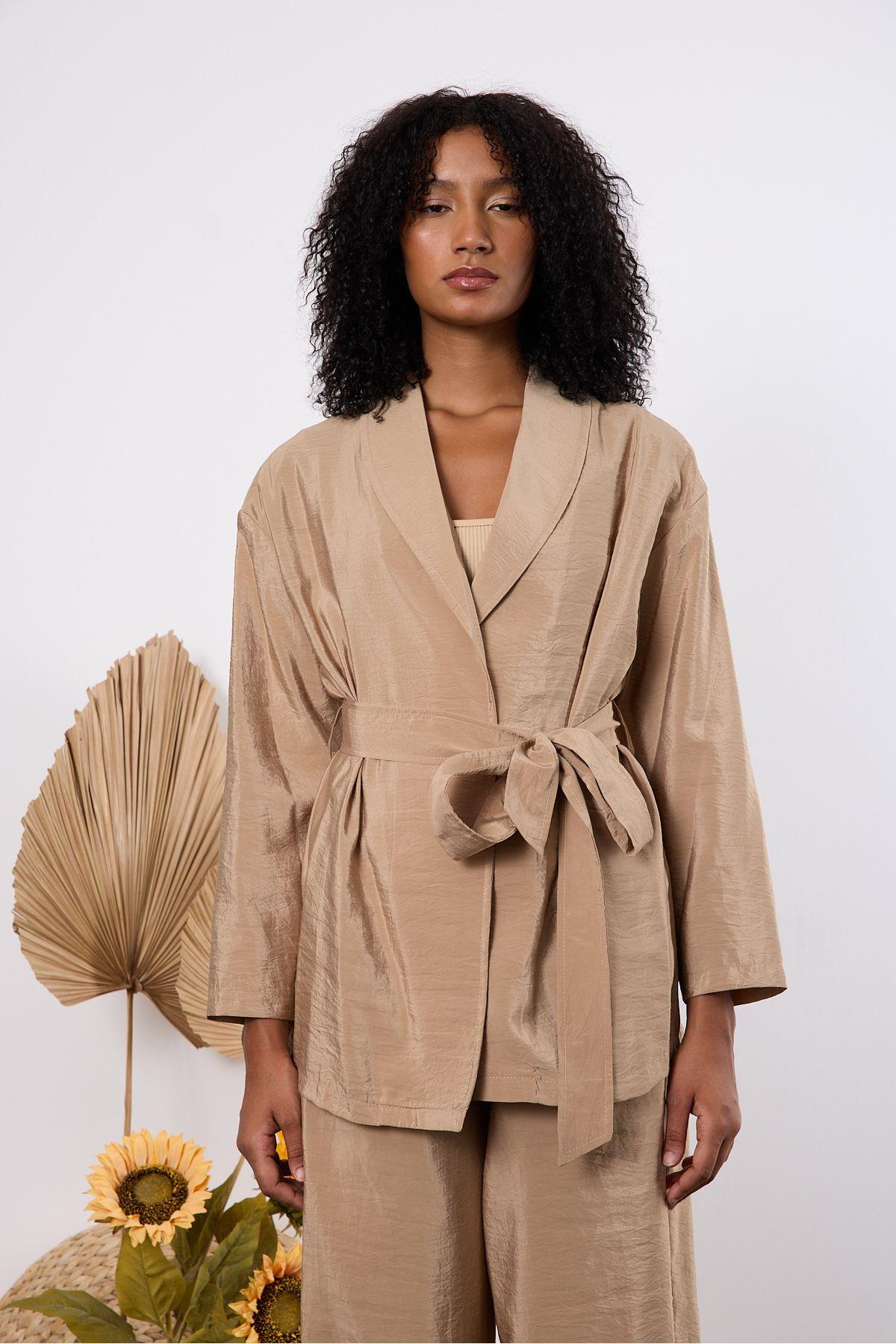 Vizon Oversize Kimono Takım
