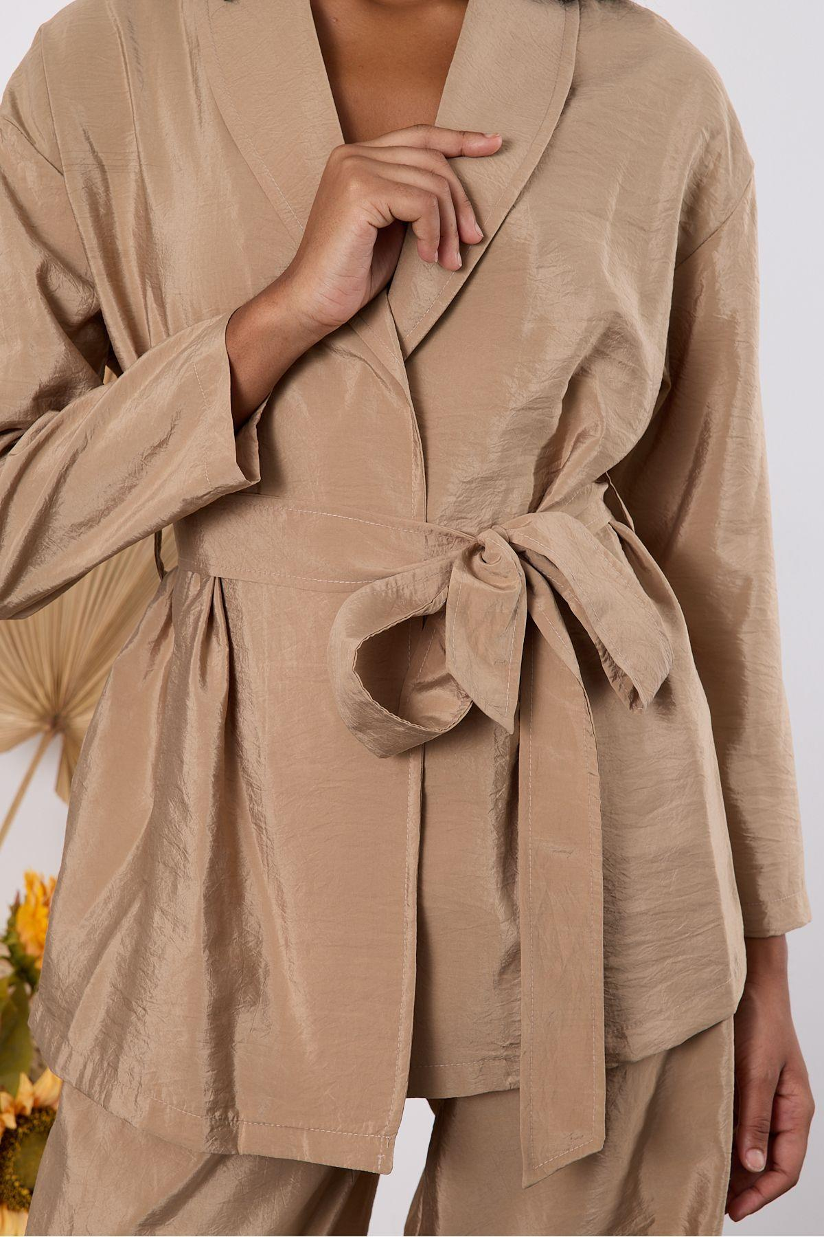 Vizon Oversize Kimono Takım