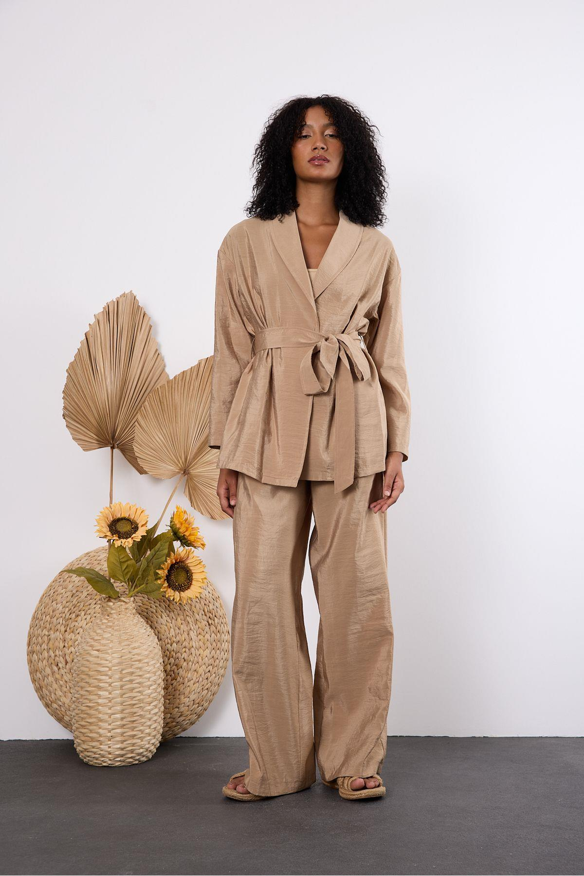 Vizon Oversize Kimono Takım