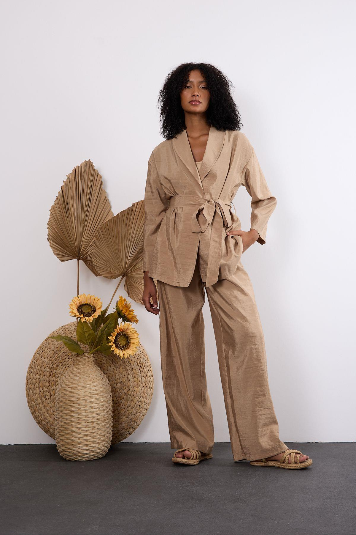 Vizon Oversize Kimono Takım